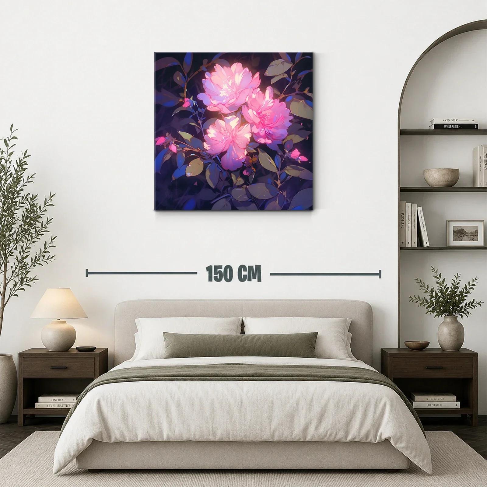 Ramo de flores rosas con contraste vibrante — miniatura 3