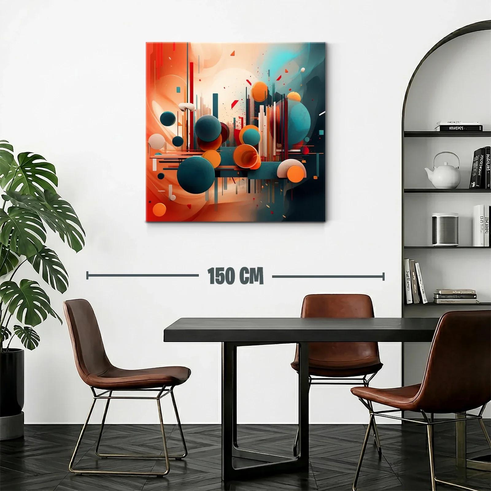 Composición abstracta con formas geométricas y tonos cálidos — miniatura 2