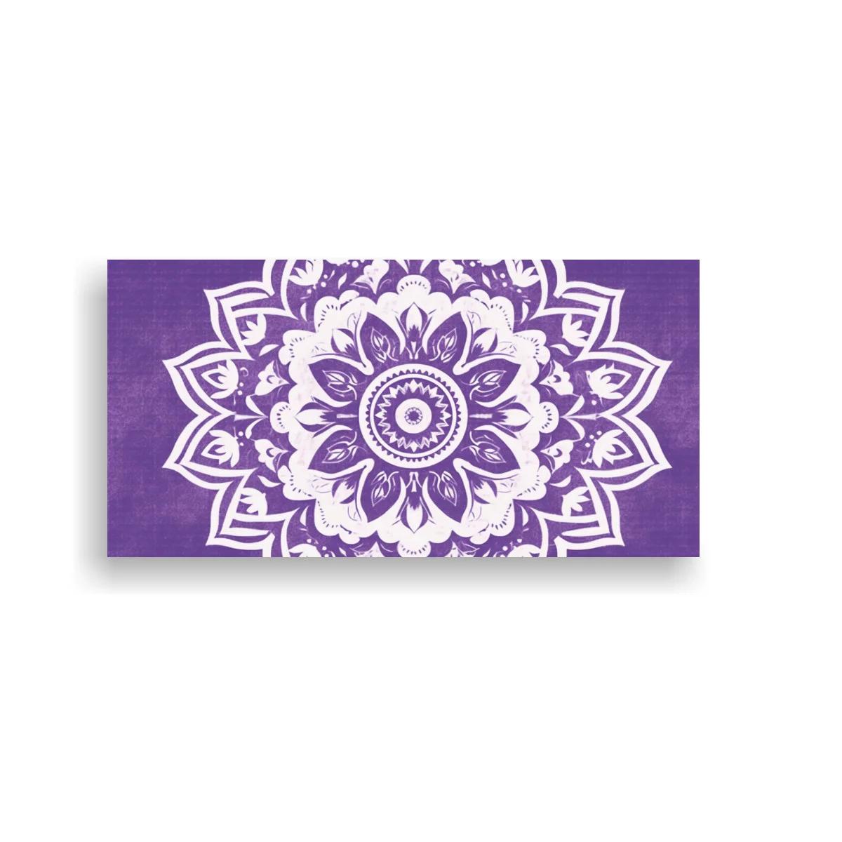 Cuadro mandala floral con contornos blancos — imagen principal
