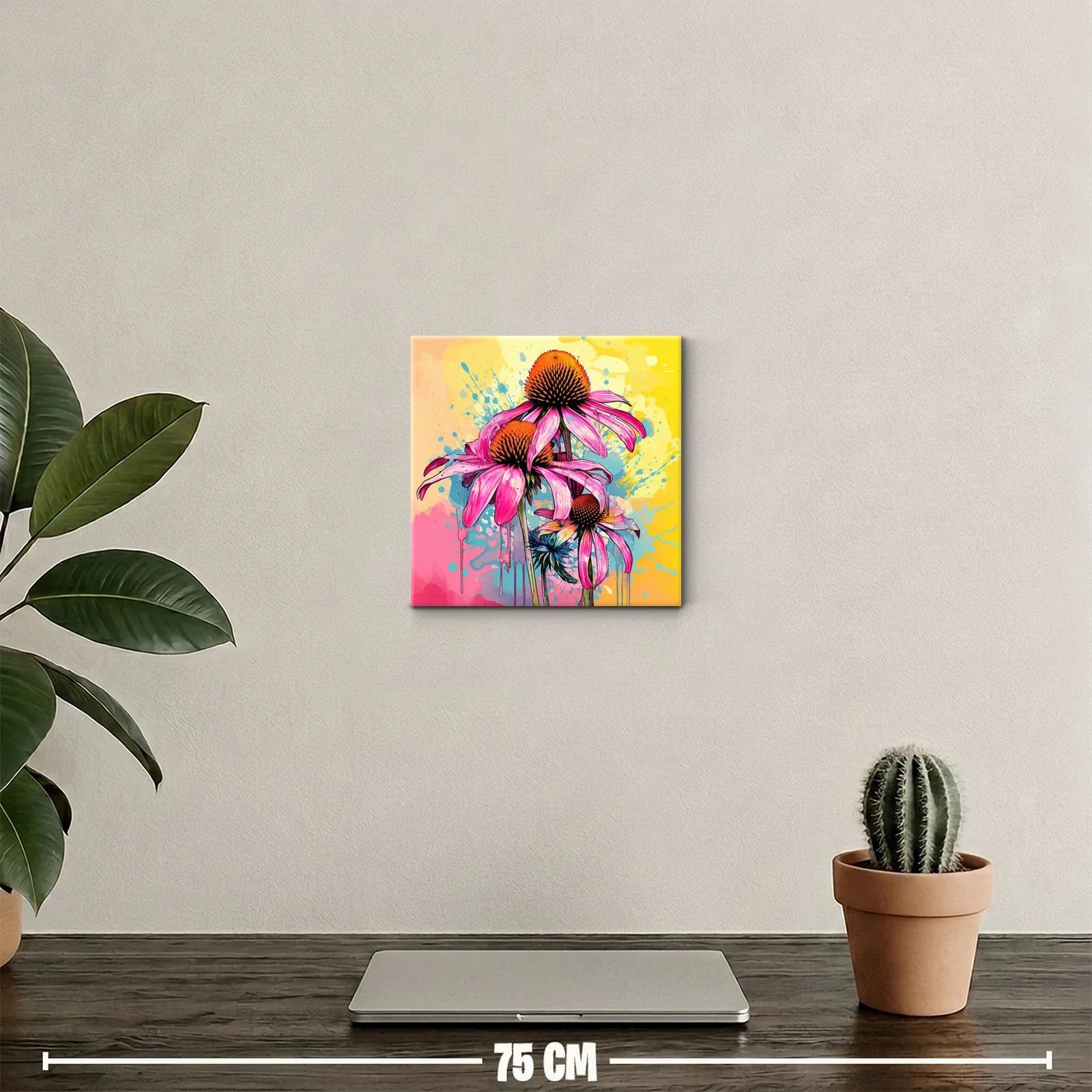 Flores vibrantes con fondo colorido y energético — miniatura 2