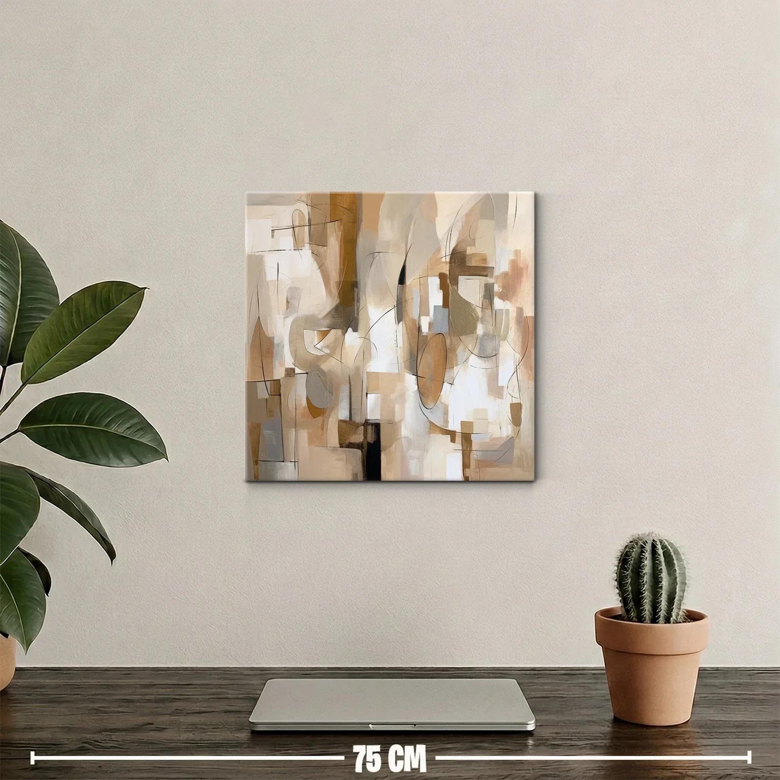 Composición abstracta en tonos cálidos y neutros — miniatura 2
