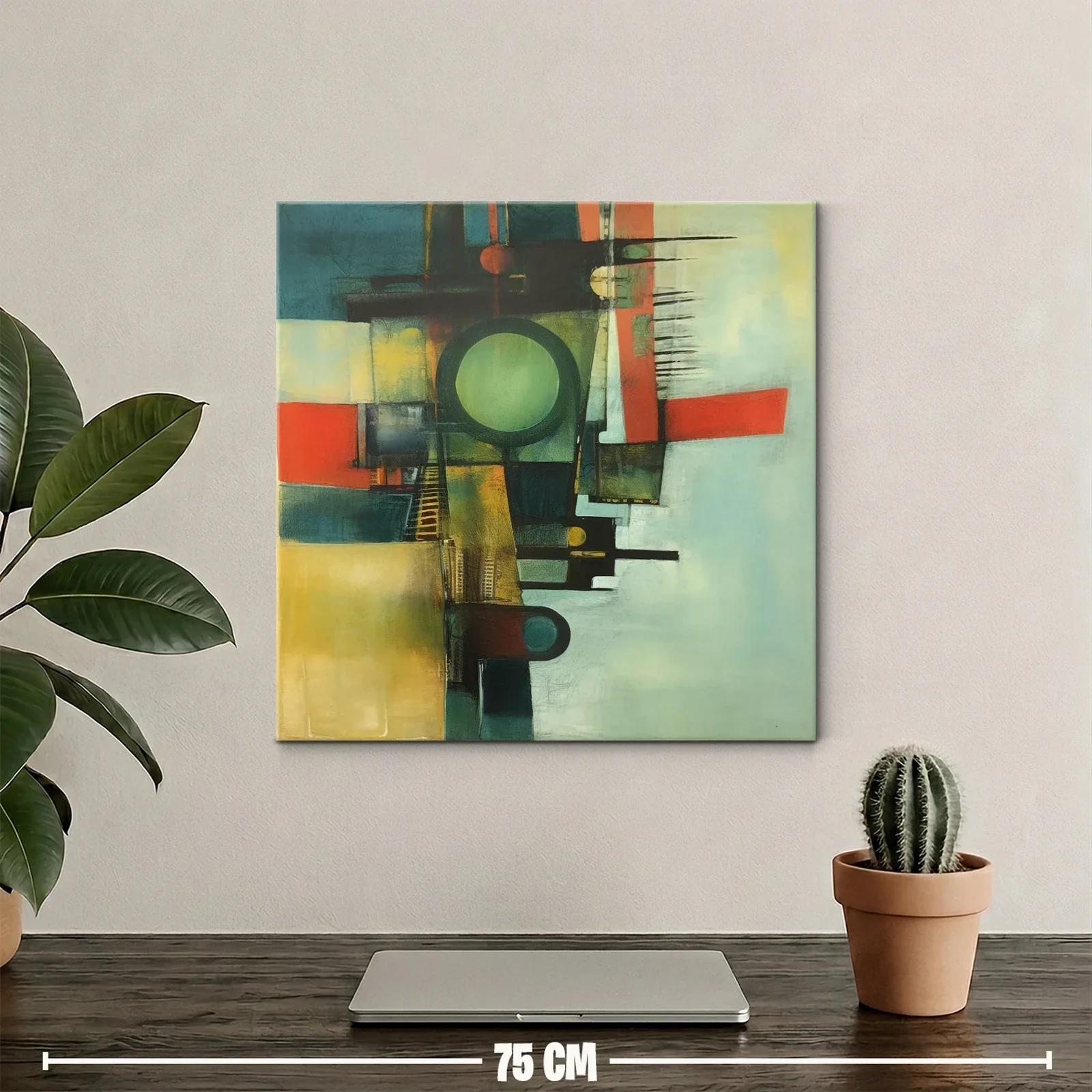 Composición abstracta con formas geométricas y tonos cálidos — miniatura 2