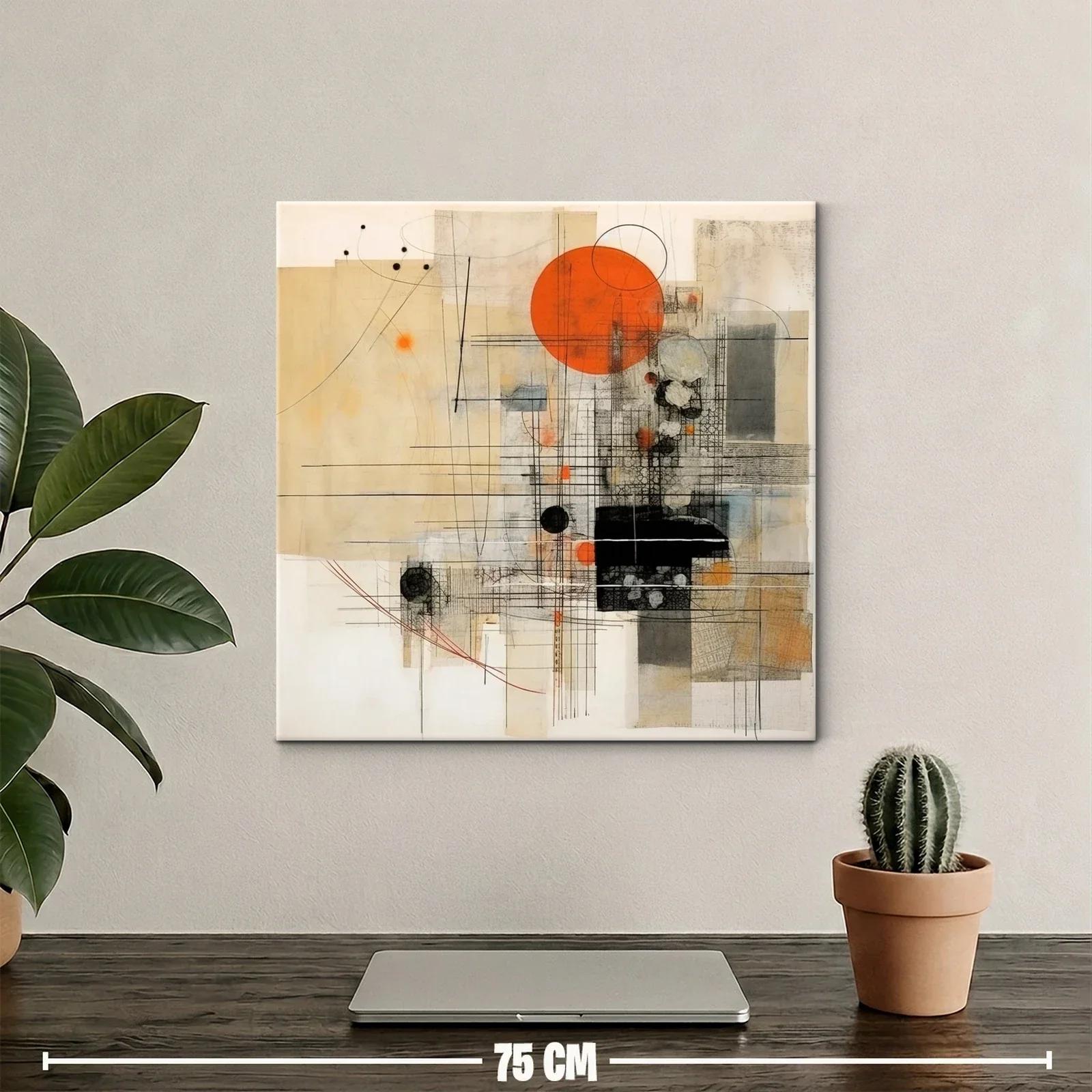 Composición abstracta con círculos y líneas geométricas — miniatura 2
