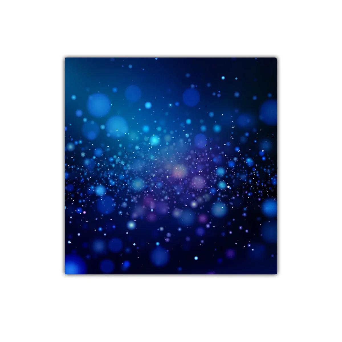 Cuadro abstracto con luces difusas en tonos azules y violetas — miniatura 1