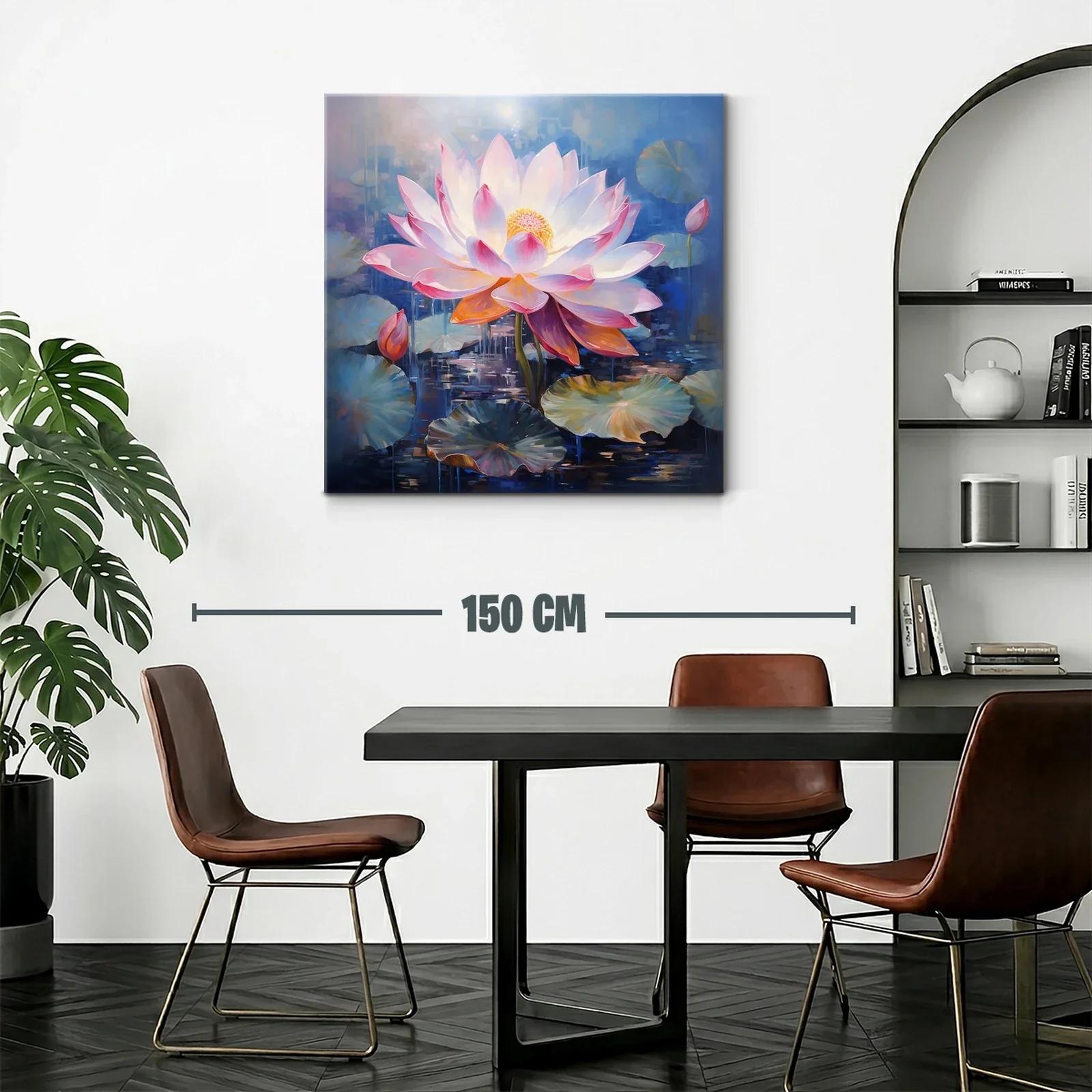 Exquisita flor de loto en armonía acuática y luz suave — miniatura 2