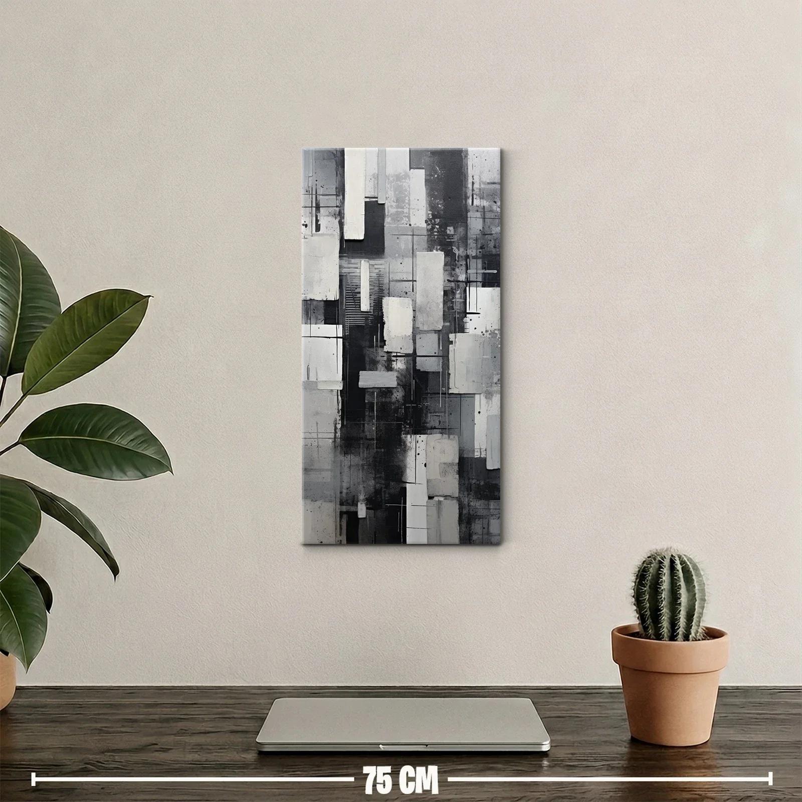 Cuadro composición geométrica abstracta con capas rectangulares — miniatura 2