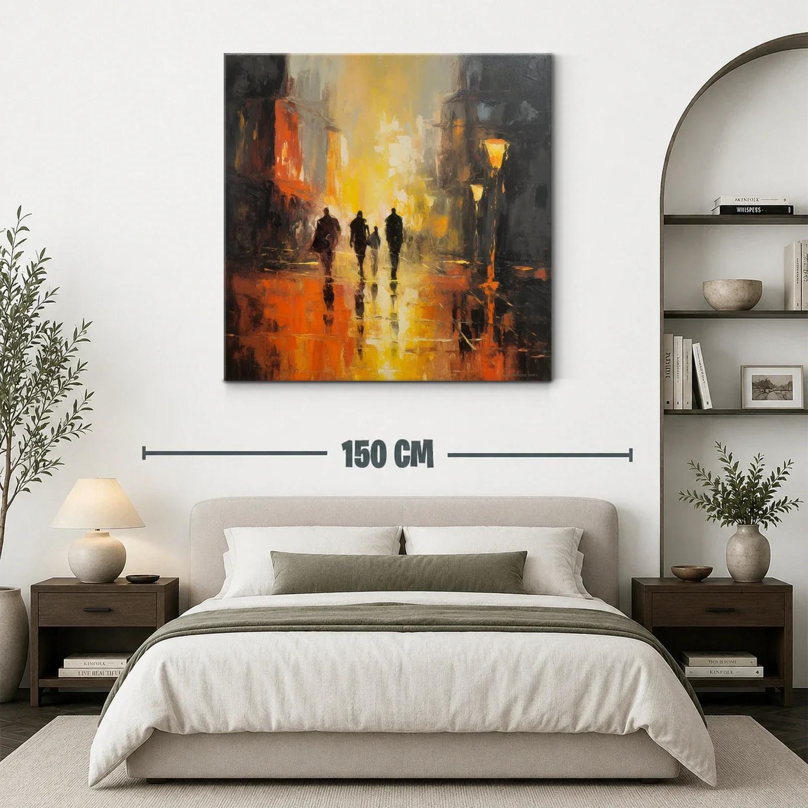 Atardecer Urbano con Siluetas Caminando entre Luces — miniatura 3
