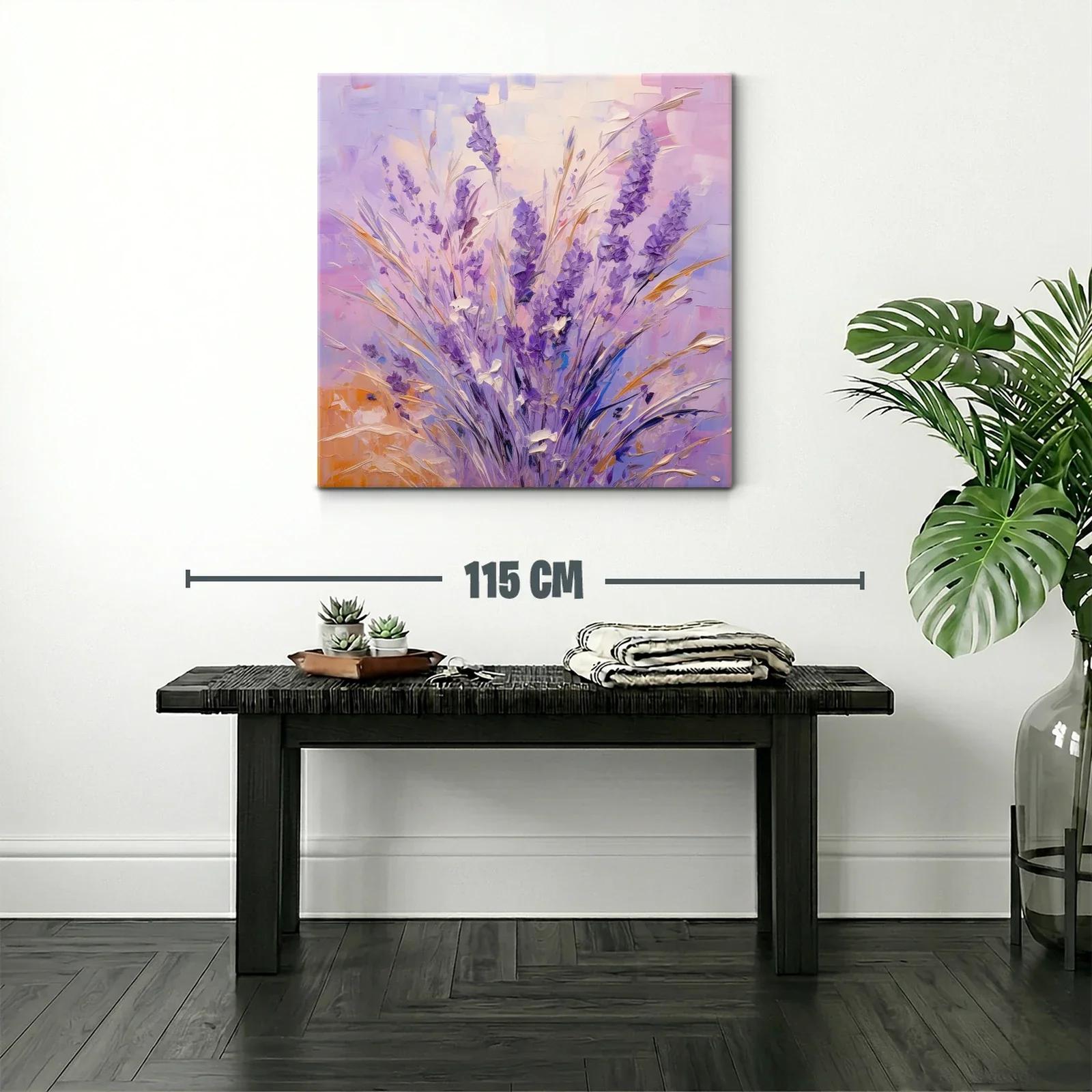 Ramo de lavanda en tonos suaves y cálidos — miniatura 2