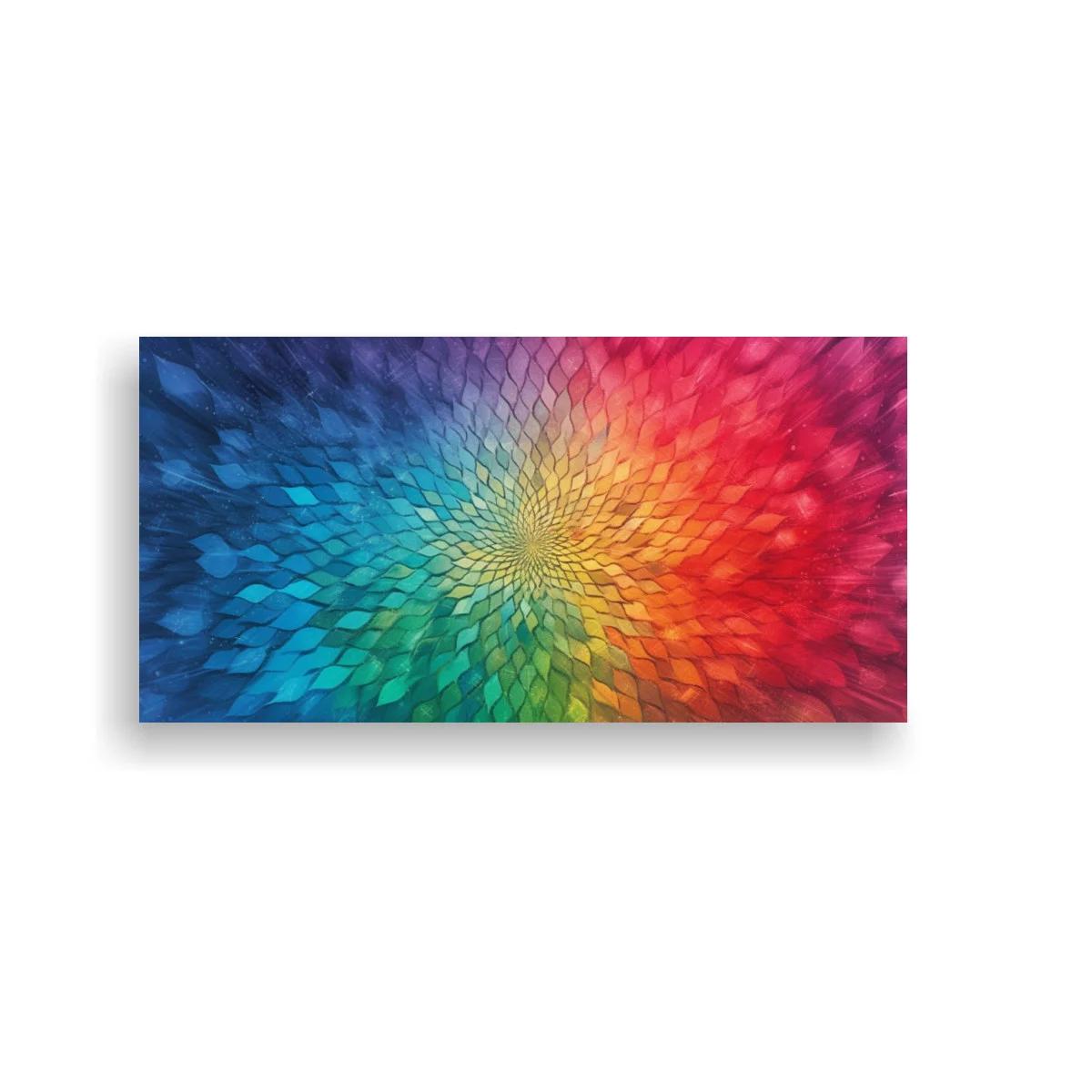 Cuadro espiral radial multicolor con núcleo luminoso — imagen principal