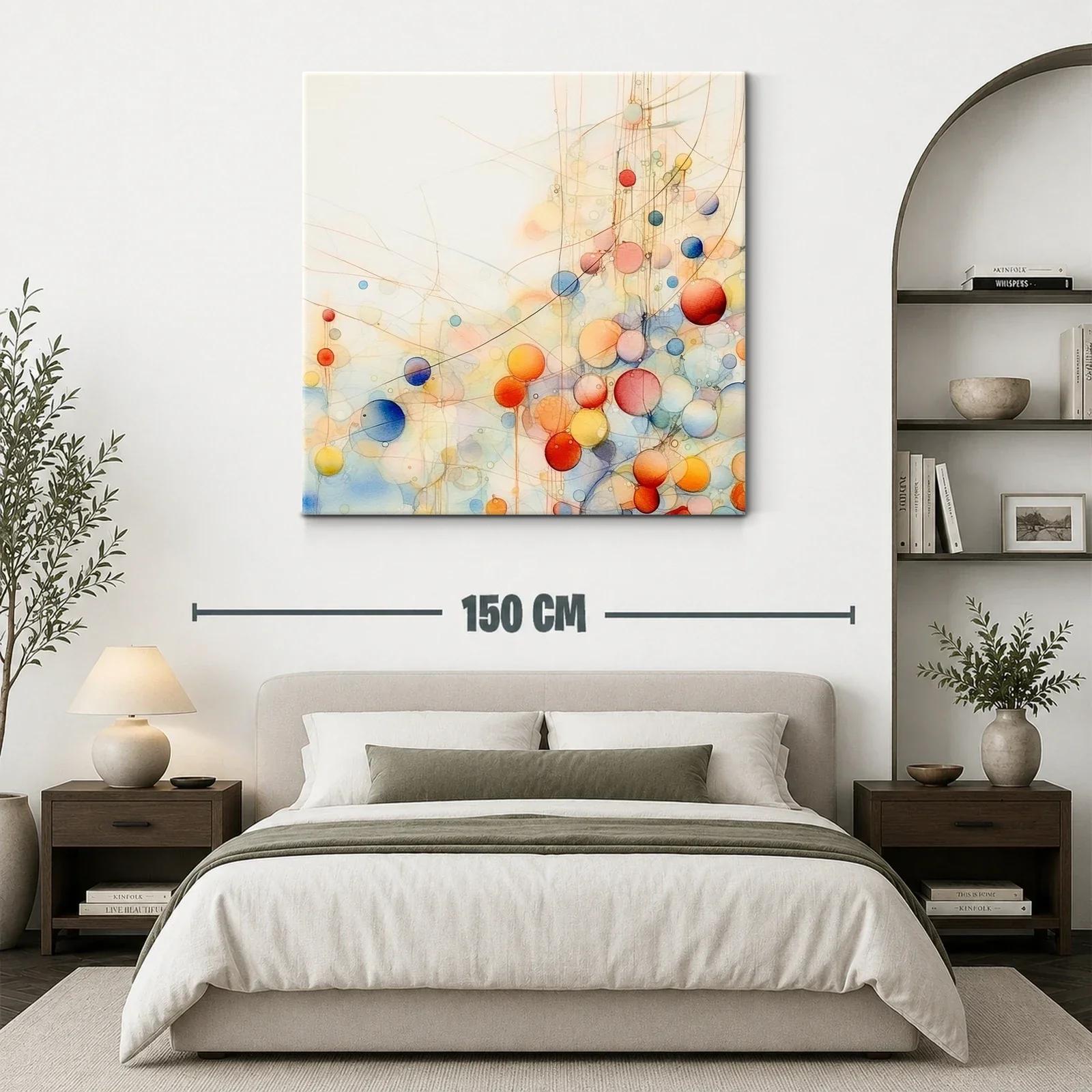 Composición abstracta de esferas en tonos cálidos y fríos — miniatura 3