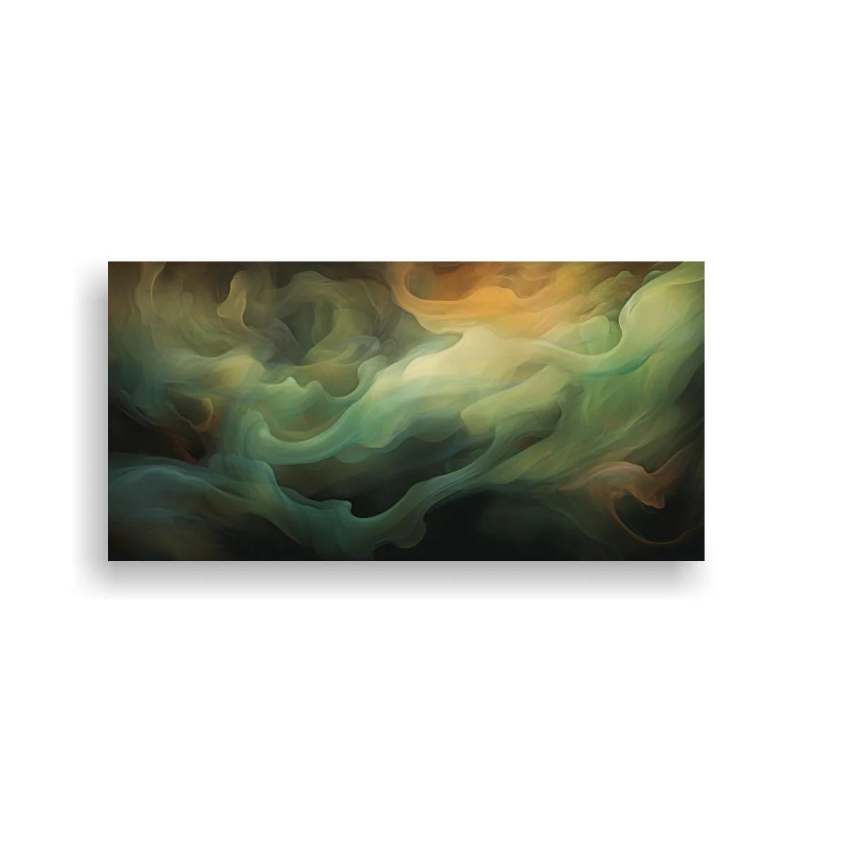 Cuadro nubes abstractas con brillos cálidos — imagen principal