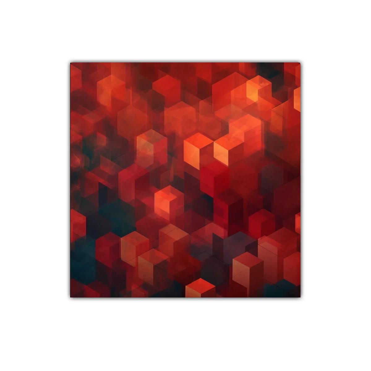 Composición abstracta con cubos en tonos cálidos — imagen principal