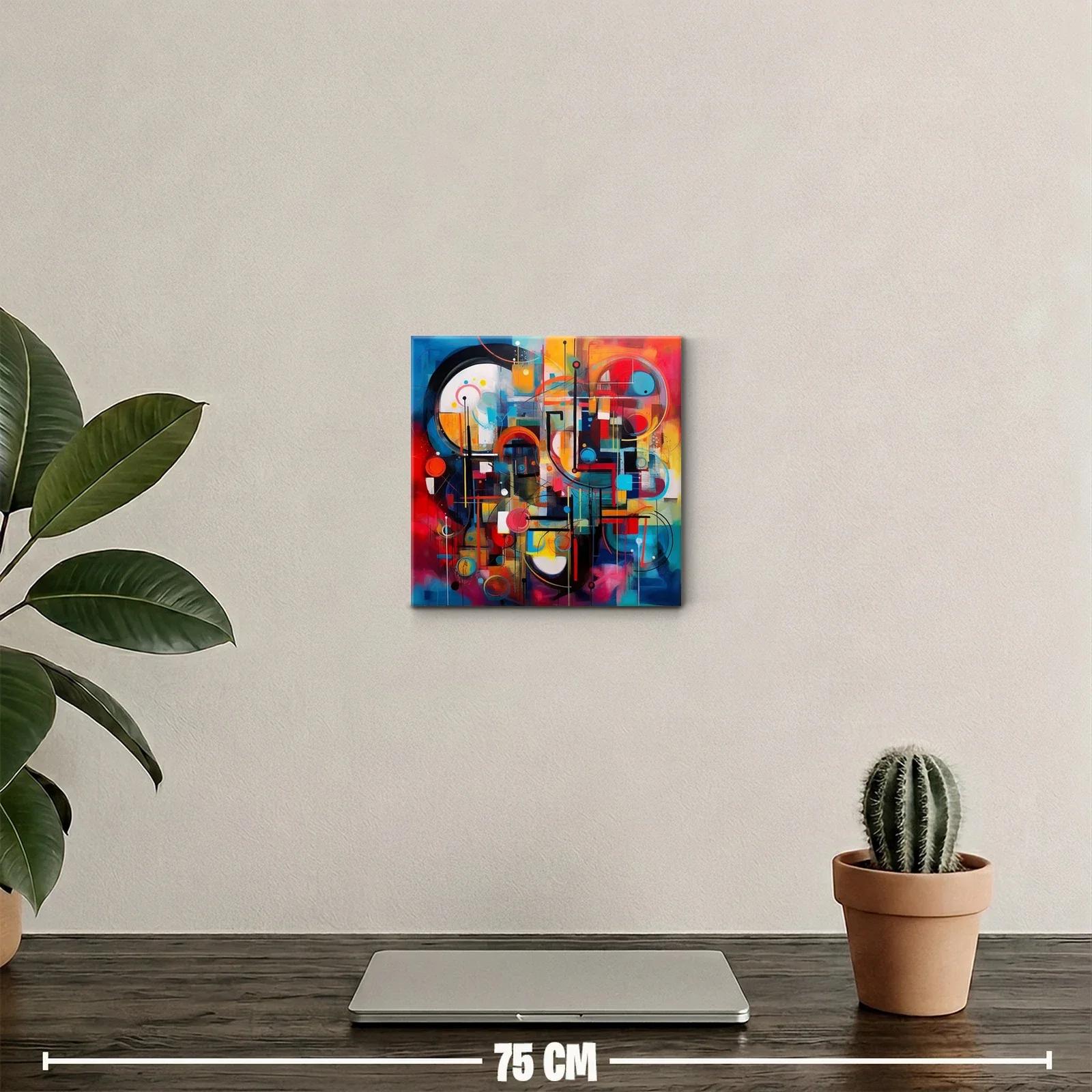 Composición abstracta con formas geométricas y vibrantes colores — miniatura 2
