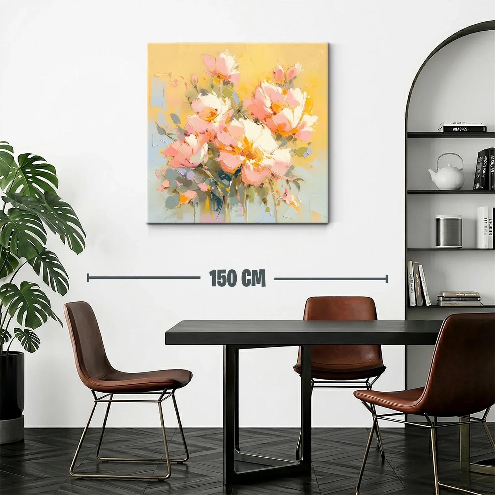 Cuadro con ramo de flores en tonos pastel — miniatura 2