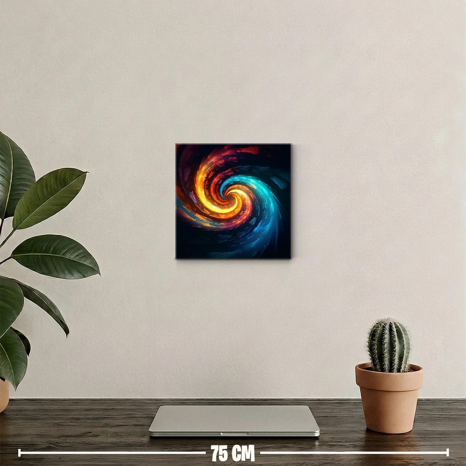 Espiral vibrante en tonos cálidos y fríos para decoración moderna — miniatura 2