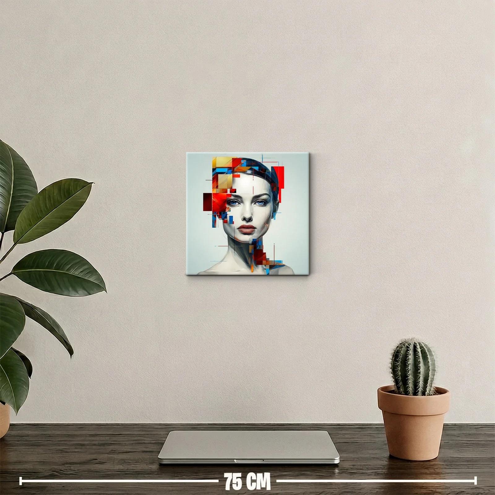 Retrato moderno con contrastes vibrantes y mirada intensa — miniatura 2