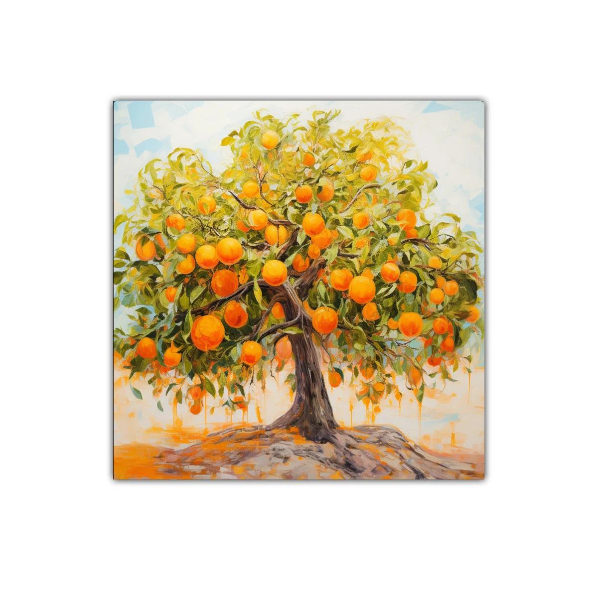 Cuadro árbol de naranjas con vibrante colorido natural — miniatura 1