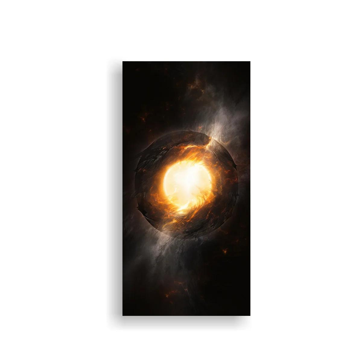 Cuadro anillo luminoso abstracto con núcleo brillante — imagen principal