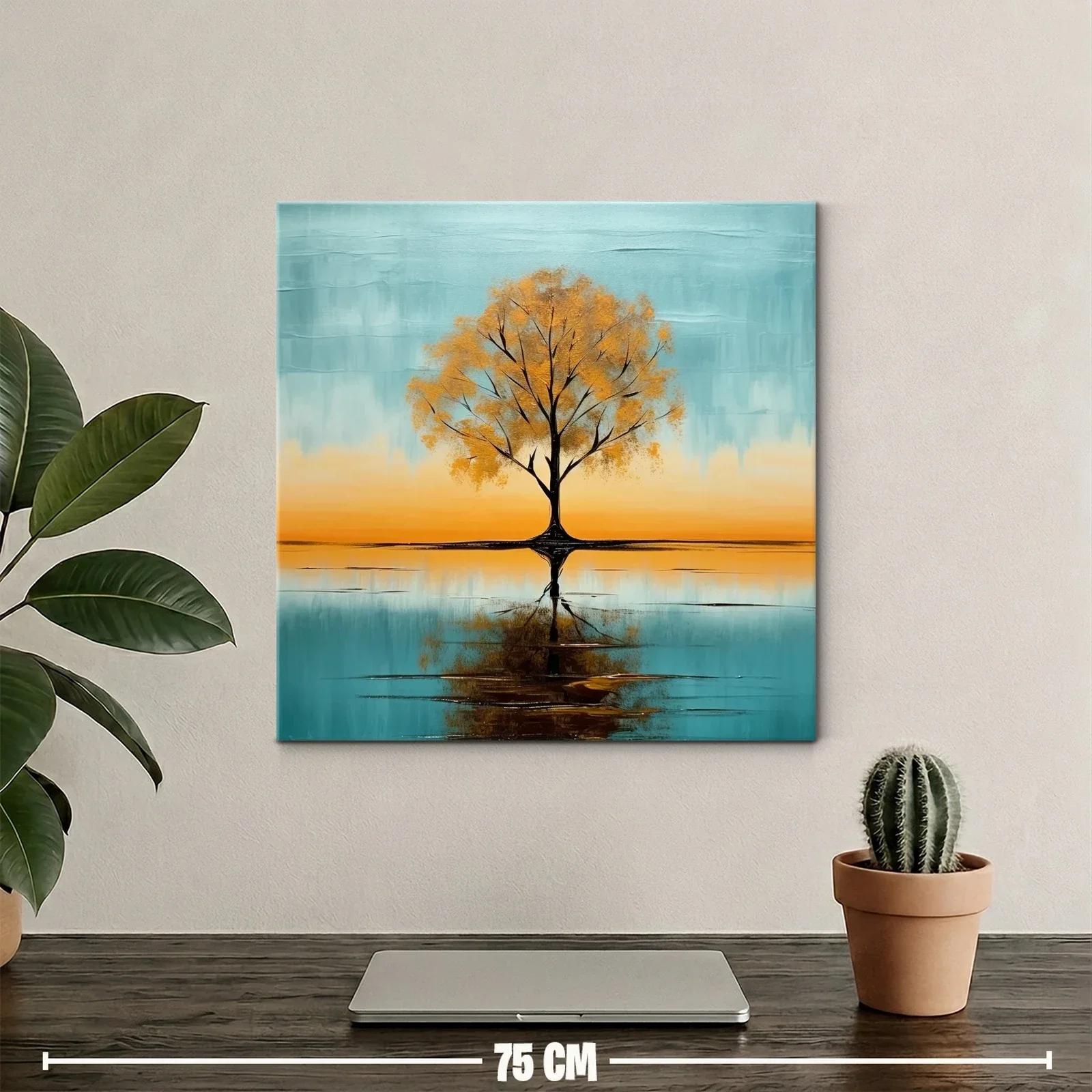 Ética y serenidad en árbol reflejado sobre agua tranquila — miniatura 2