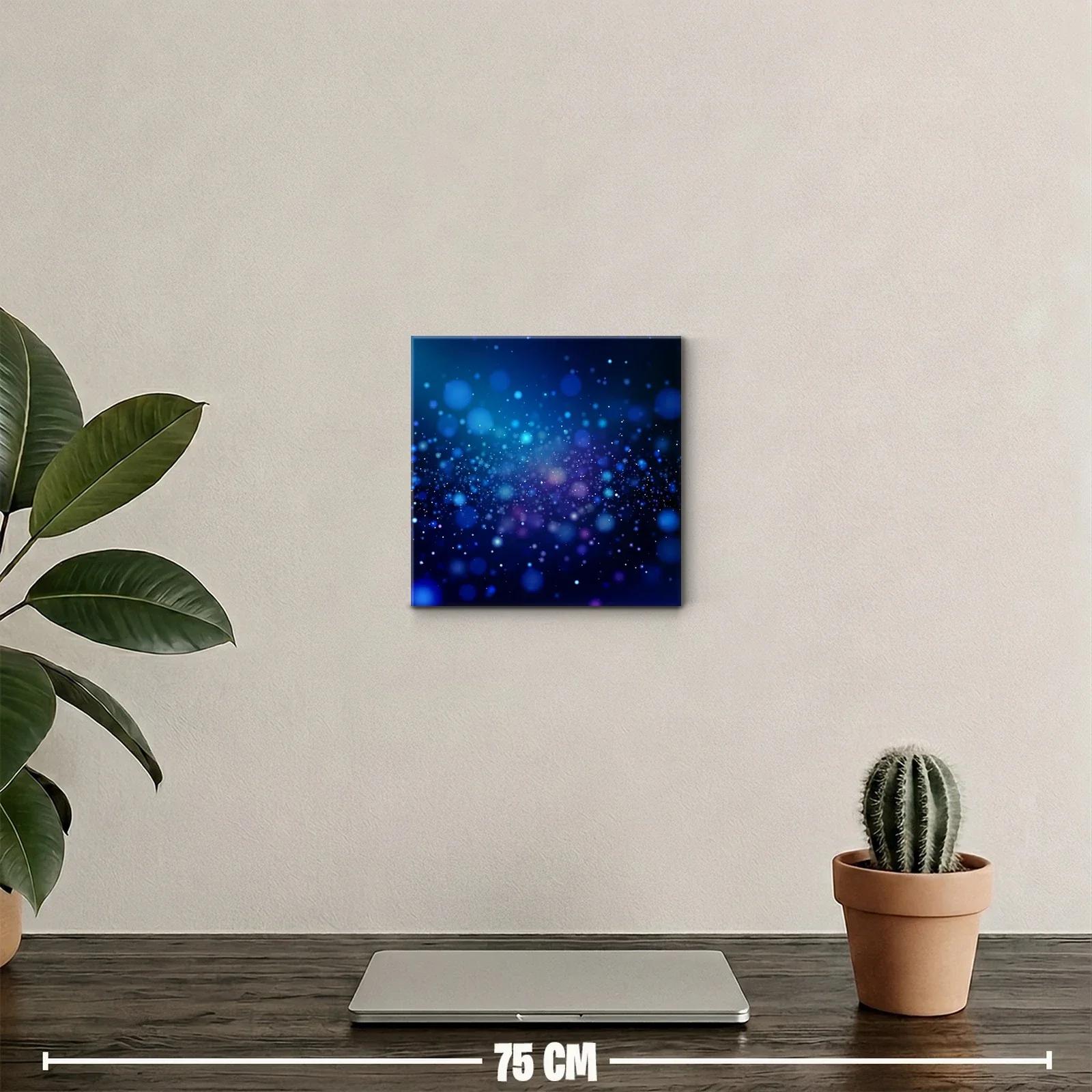 Cuadro abstracto con luces difusas en tonos azules y violetas — miniatura 2