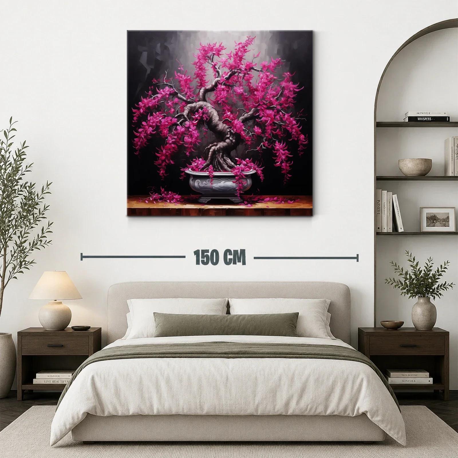 Armonía floral en bonsái con vibrantes tonos fucsia — miniatura 3