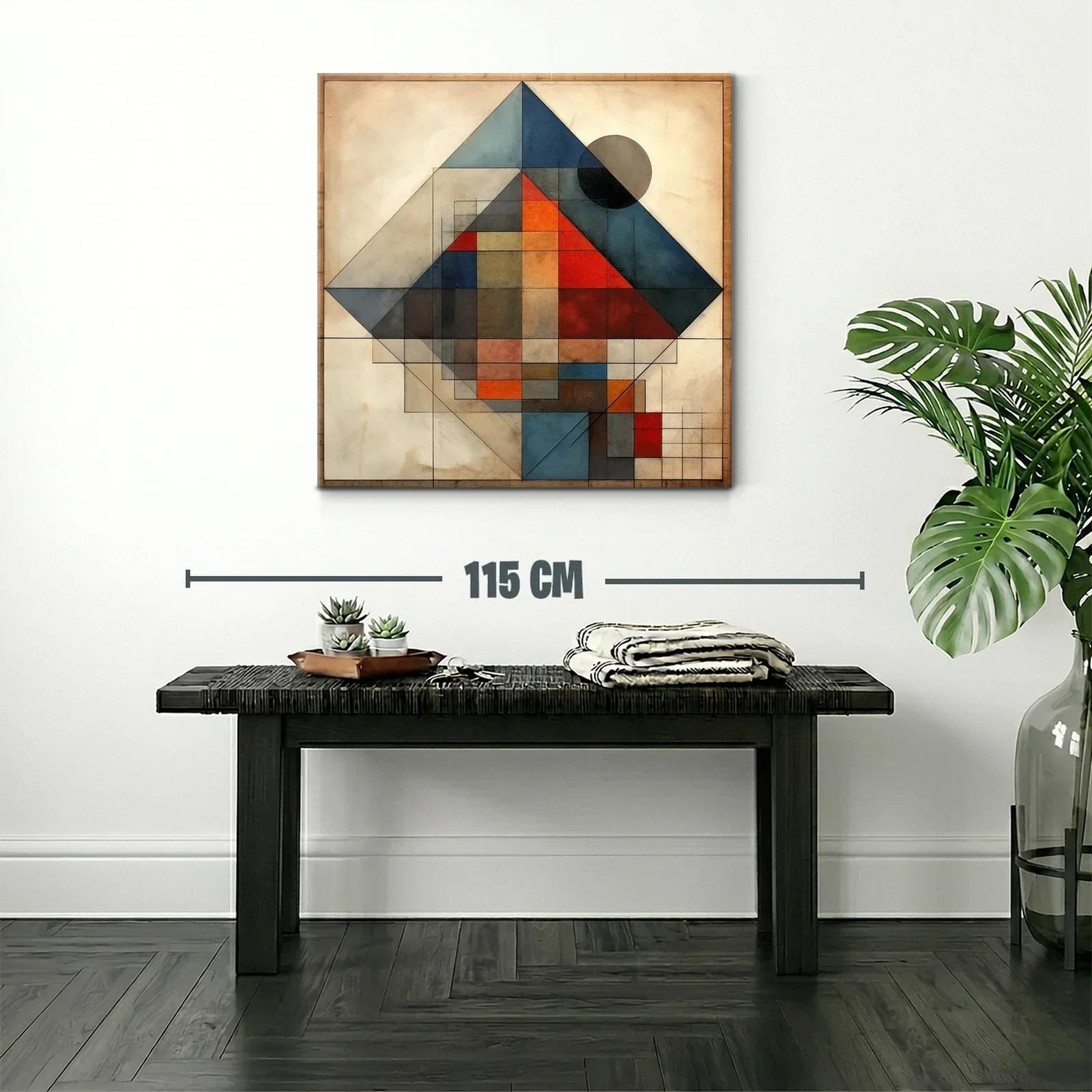 Composición geométrica con contrastes cálidos y fríos — miniatura 2