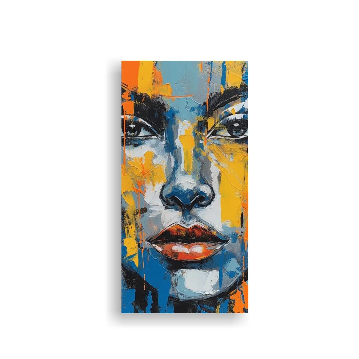 Cuadro rostro de mujer con pinceladas intensas — imagen principal