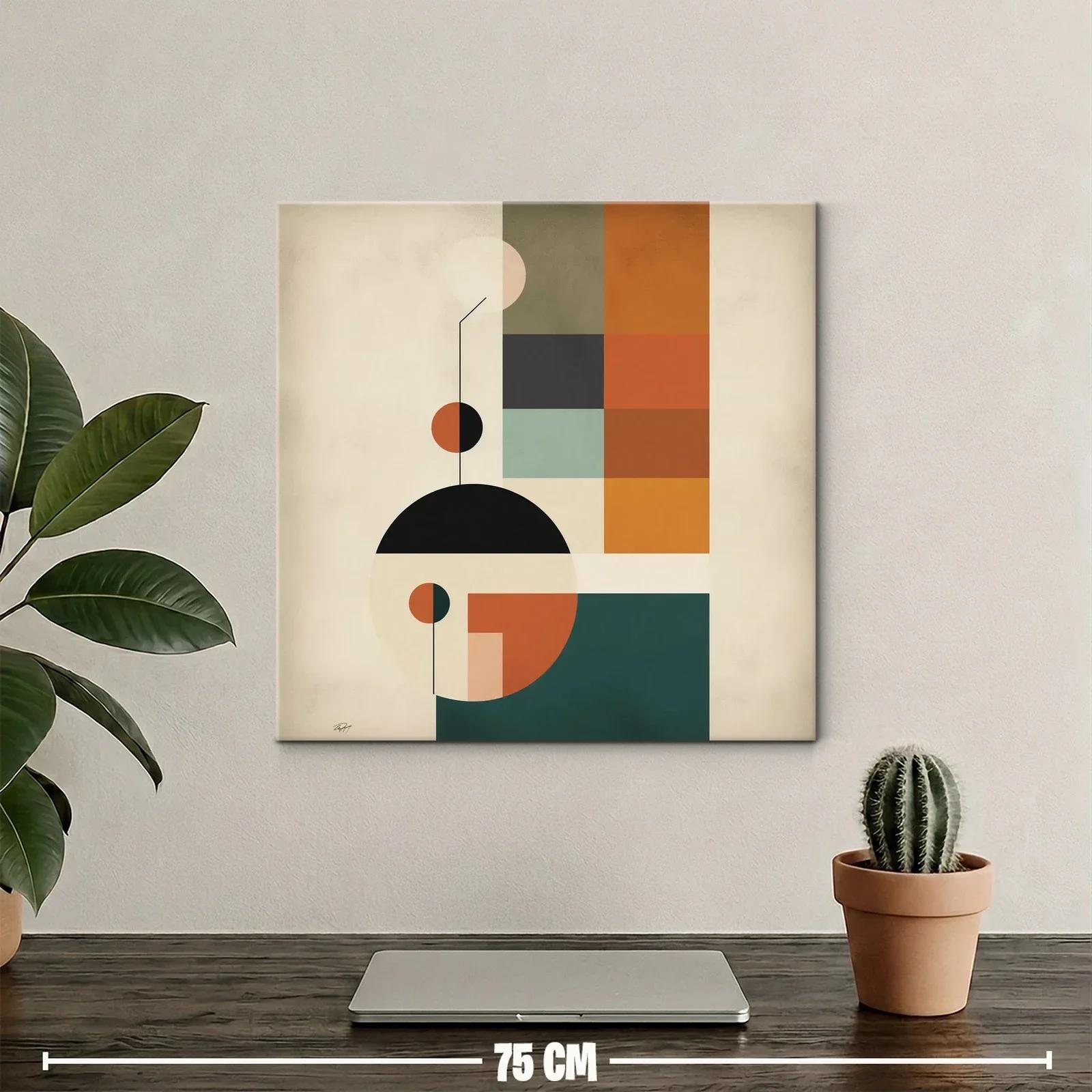 Composición geométrica en tonos tierra y negro — miniatura 2