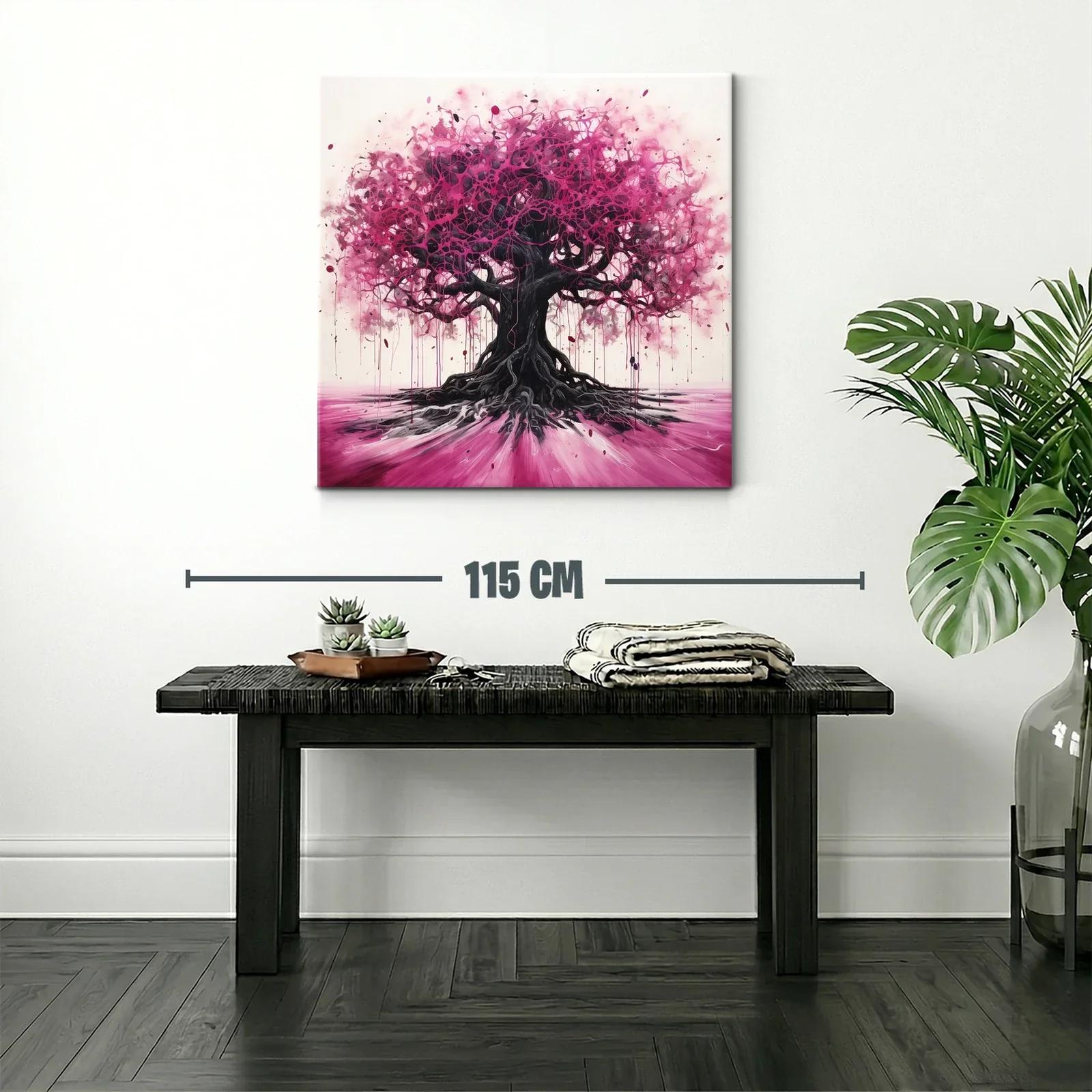 Árbol vibrante con ramas entrelazadas en tonos fucsia — miniatura 2