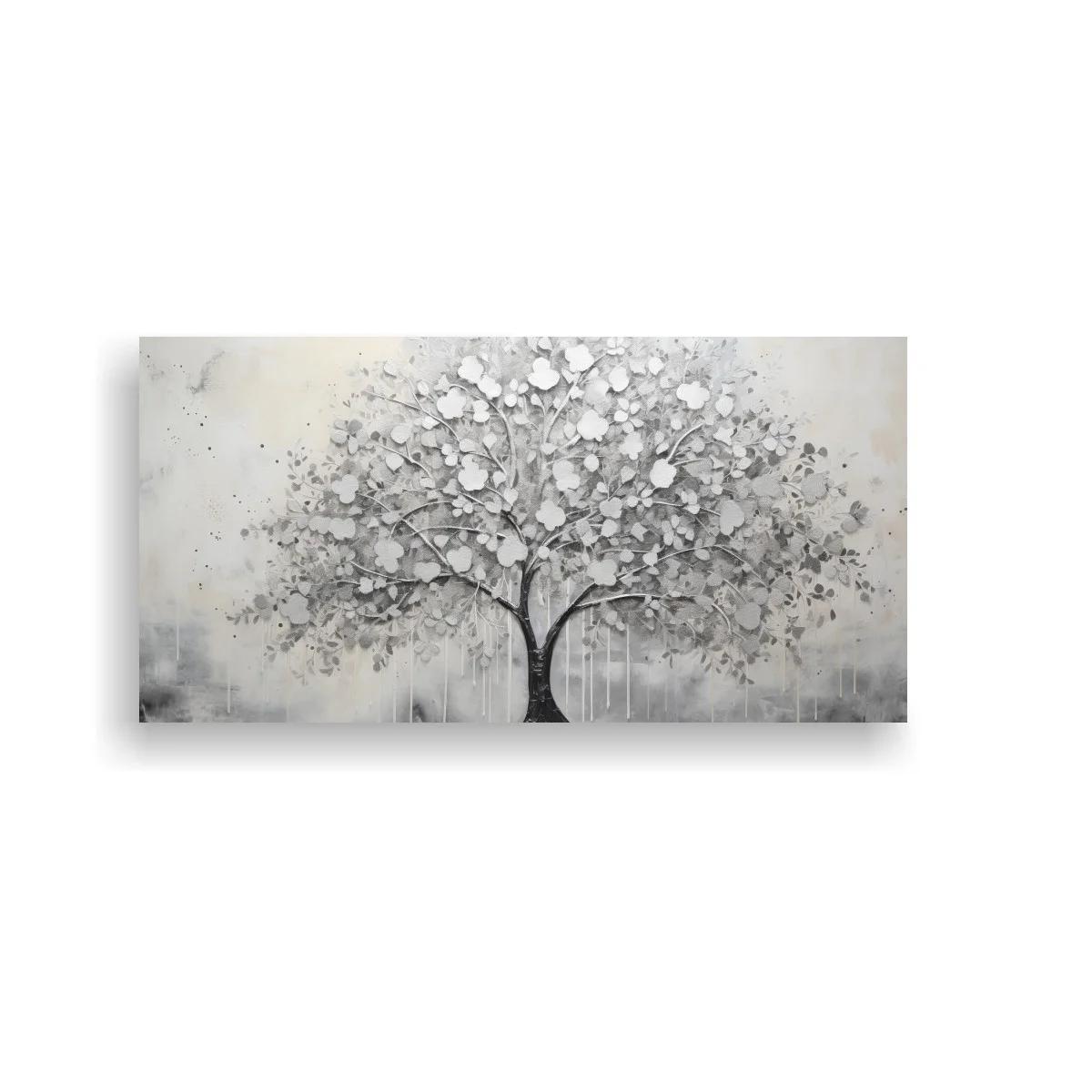 Cuadro Árbol de la Vida con ramaje delicado y goteos suaves — imagen principal