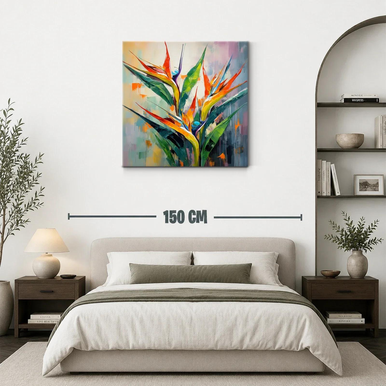 Cuadro moderno con vibrante flor exótica tropical — miniatura 3