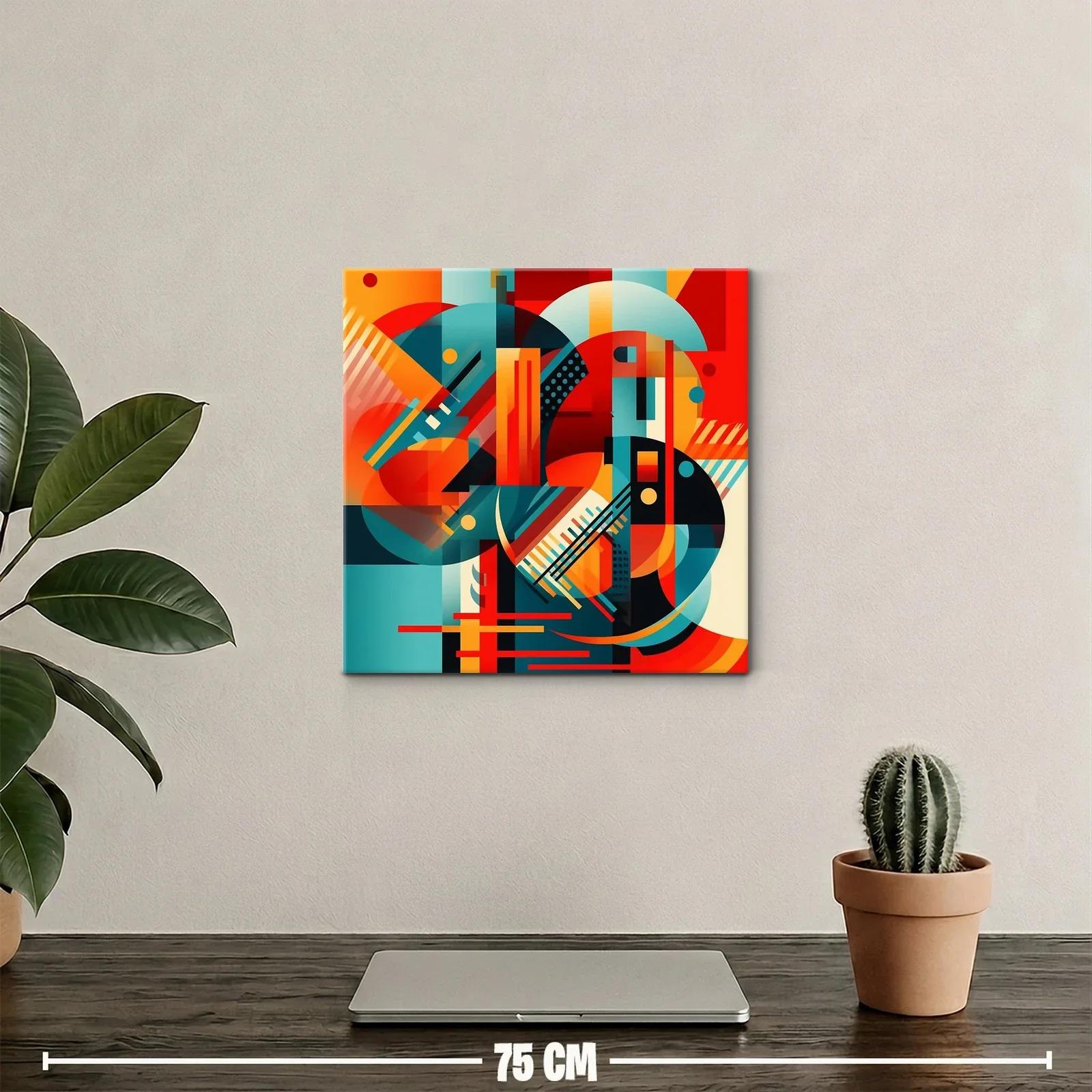 Composición abstracta de formas geométricas vibrantes y dinámicas — miniatura 2