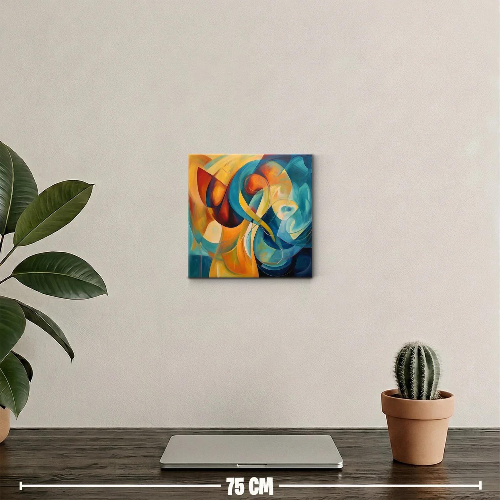 Composición dinámica en tonos cálidos y fríos — miniatura 2