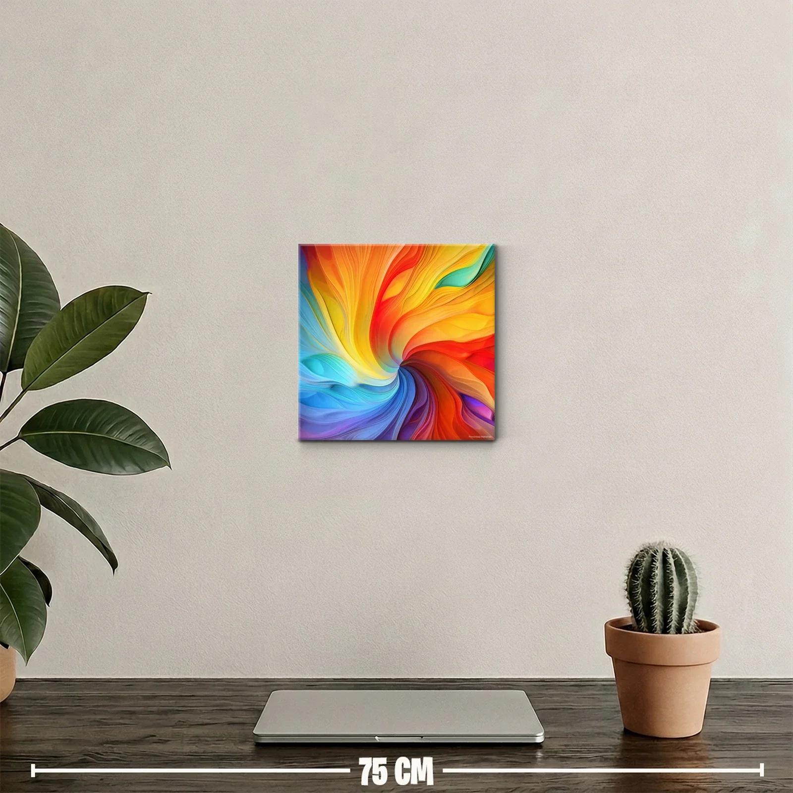 Explosión de colores cálidos y fríos en espiral vibrante — miniatura 2