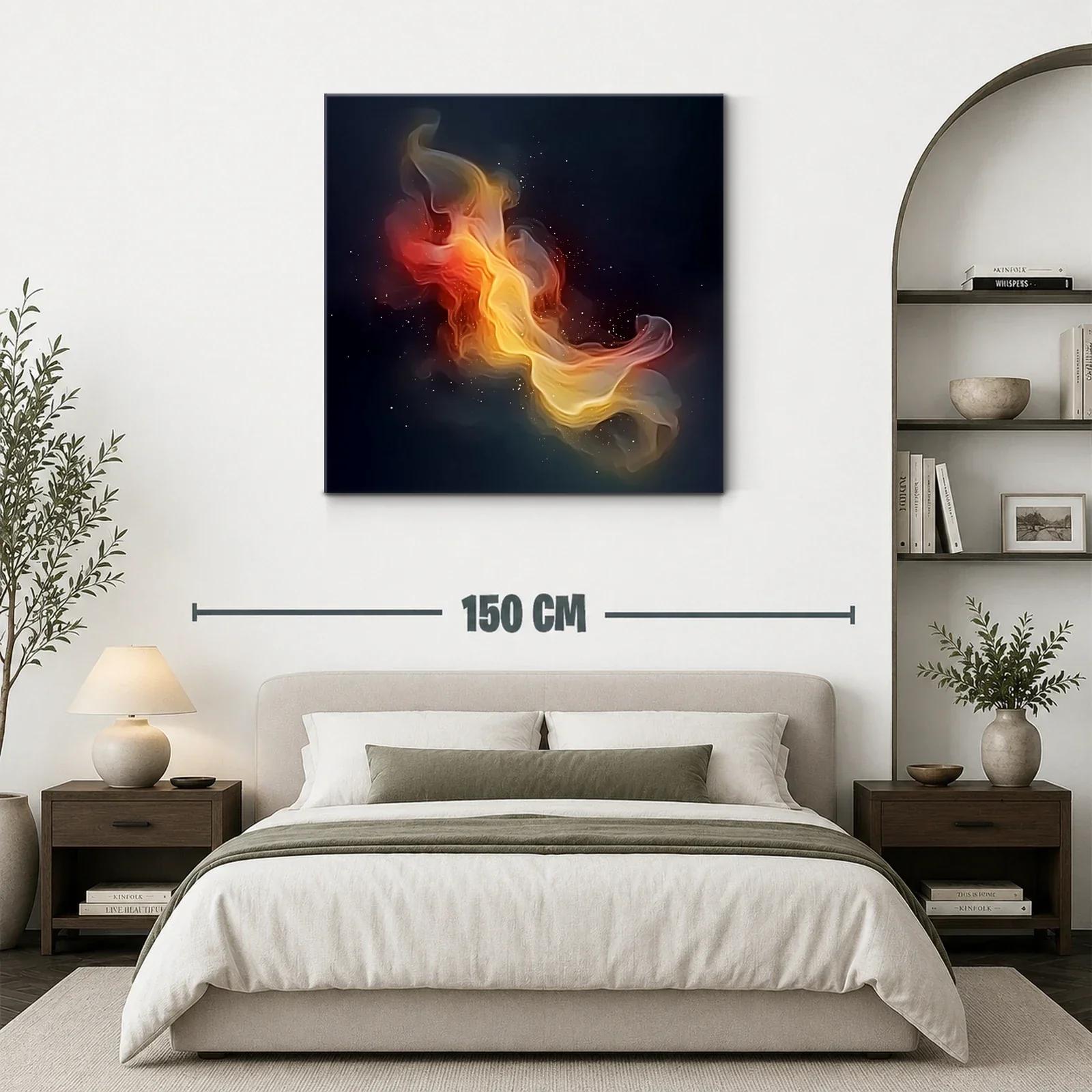 Explosión de luz y fuego en el cosmos abstracto — miniatura 3