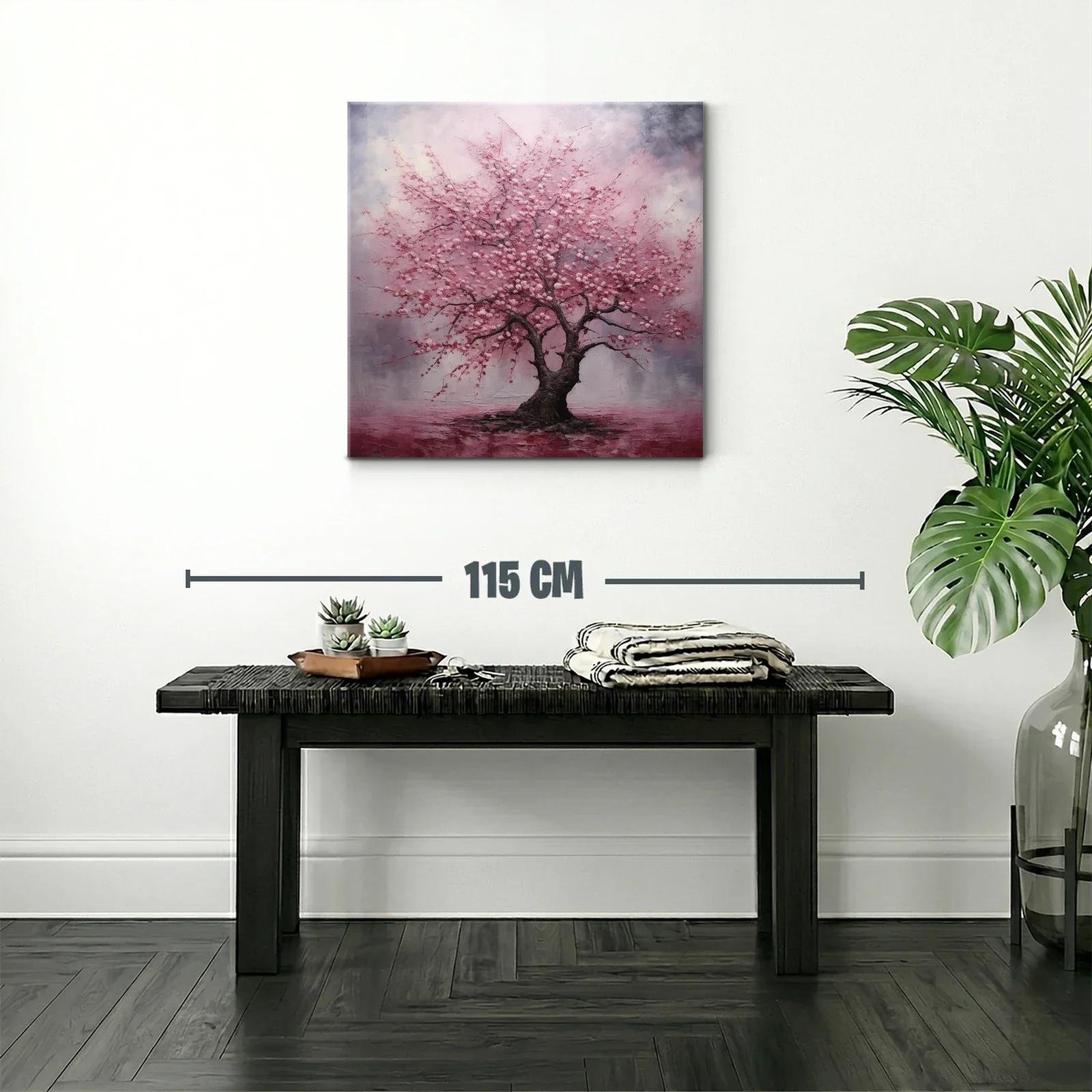 Árbol en flor con tonos rosados y ambiente etéreo — miniatura 2
