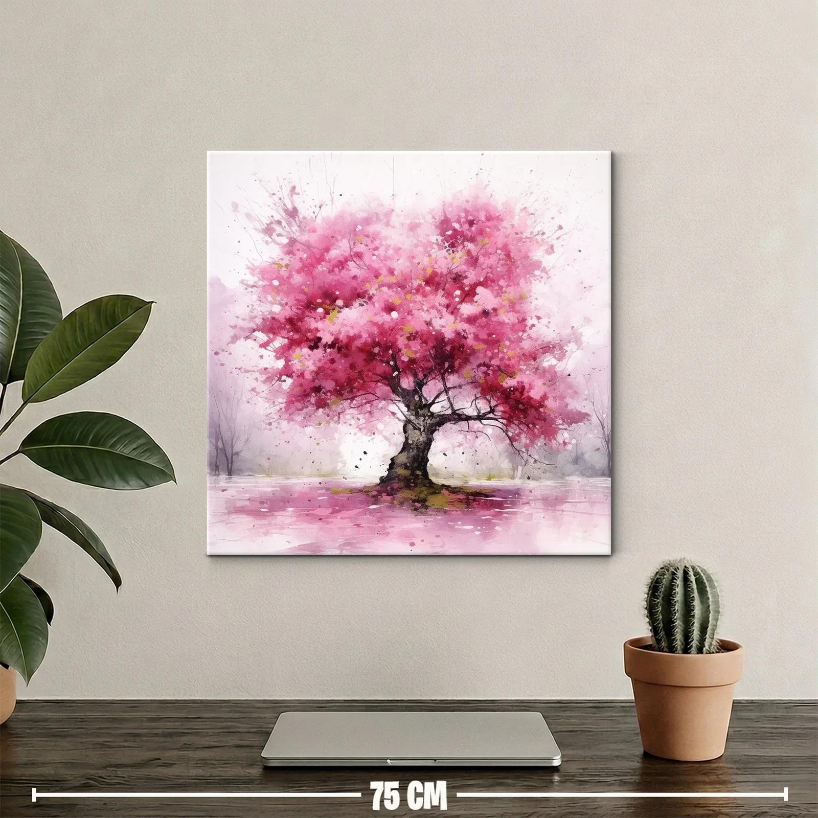Árbol de flores rosas que llena de vida el espacio — miniatura 2