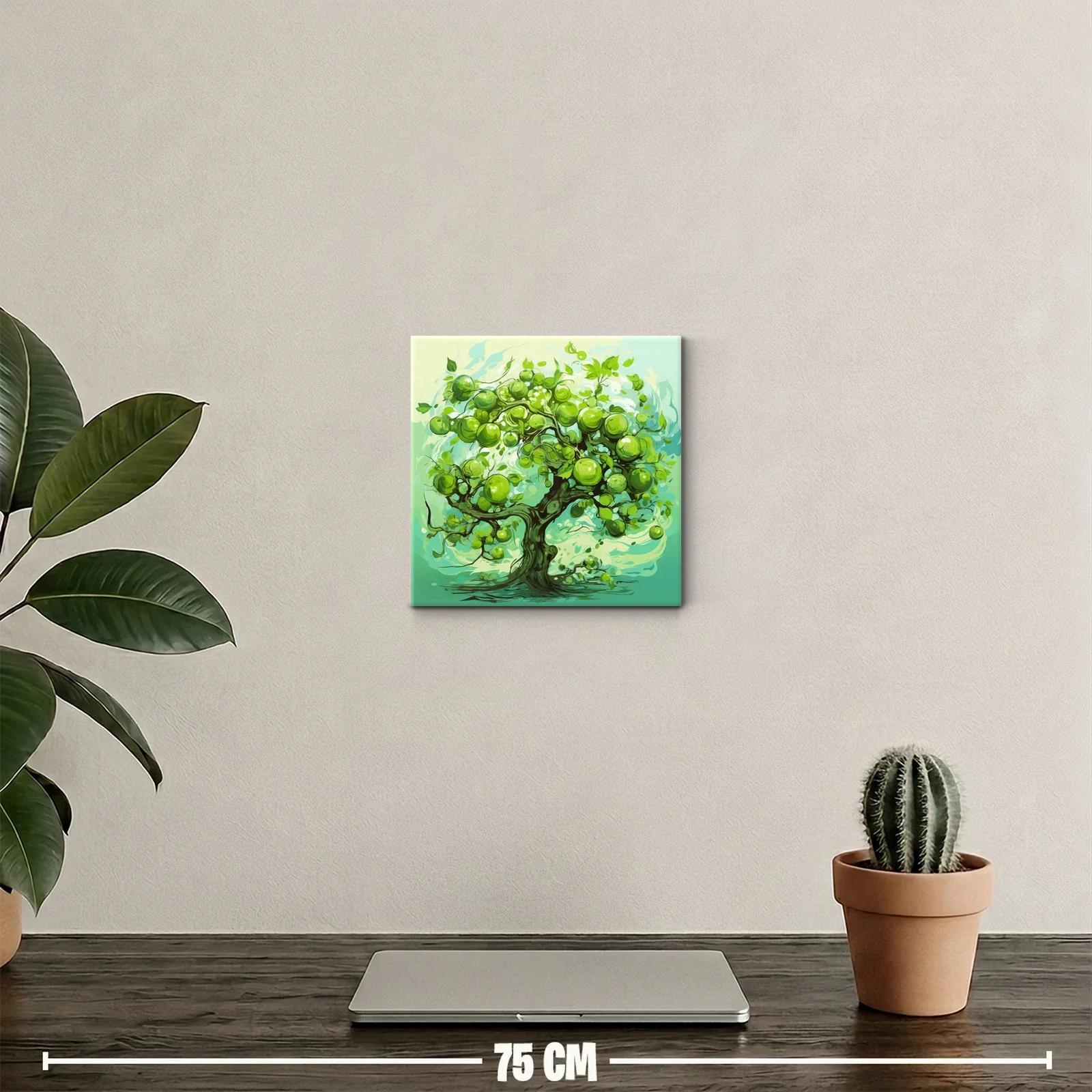 Cuadro decorativo árbol frutal verde y fresco — miniatura 2