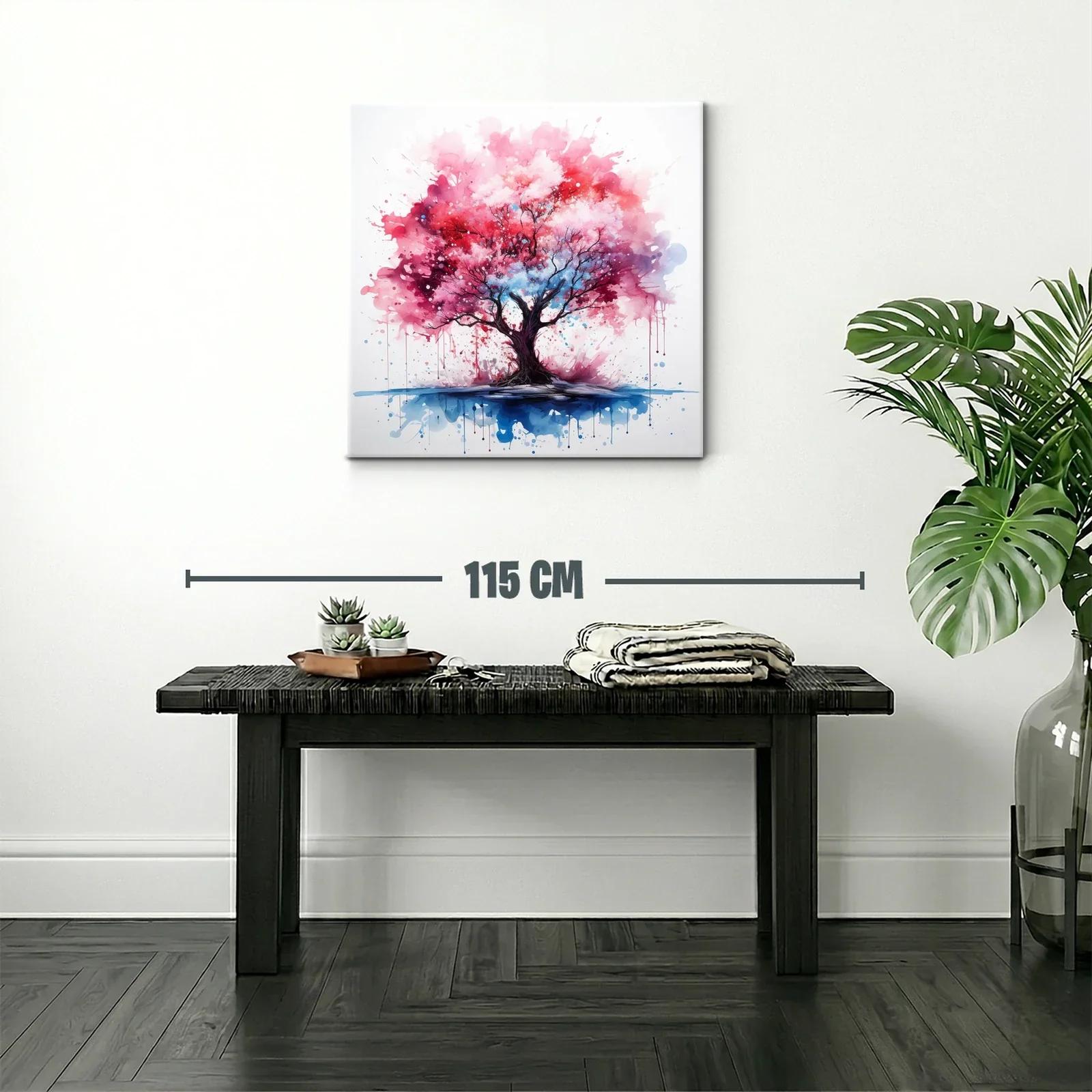 Árbol vibrante entre tonos rosas y azulados — miniatura 2