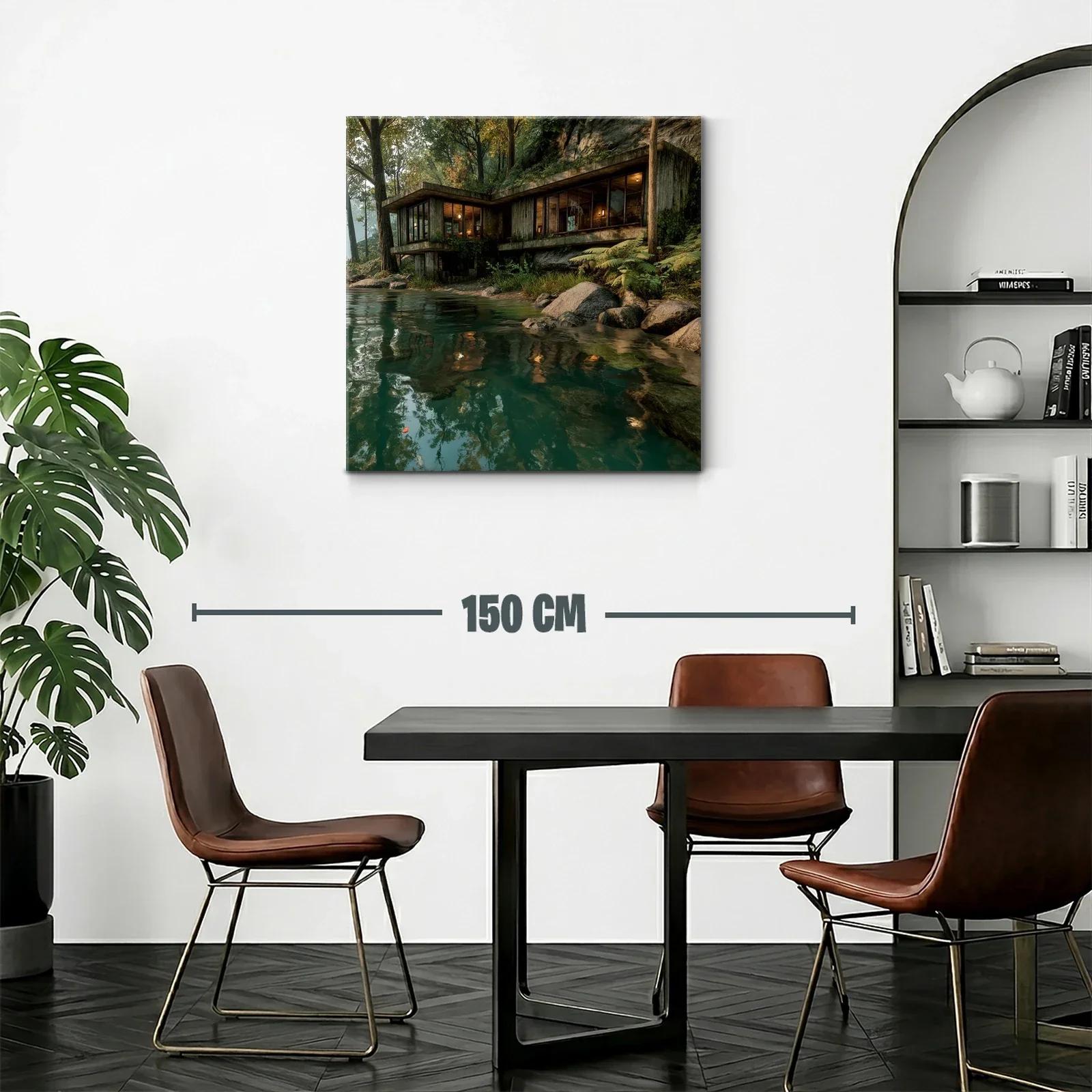 Refugio junto al lago entre la naturaleza exuberante — miniatura 2