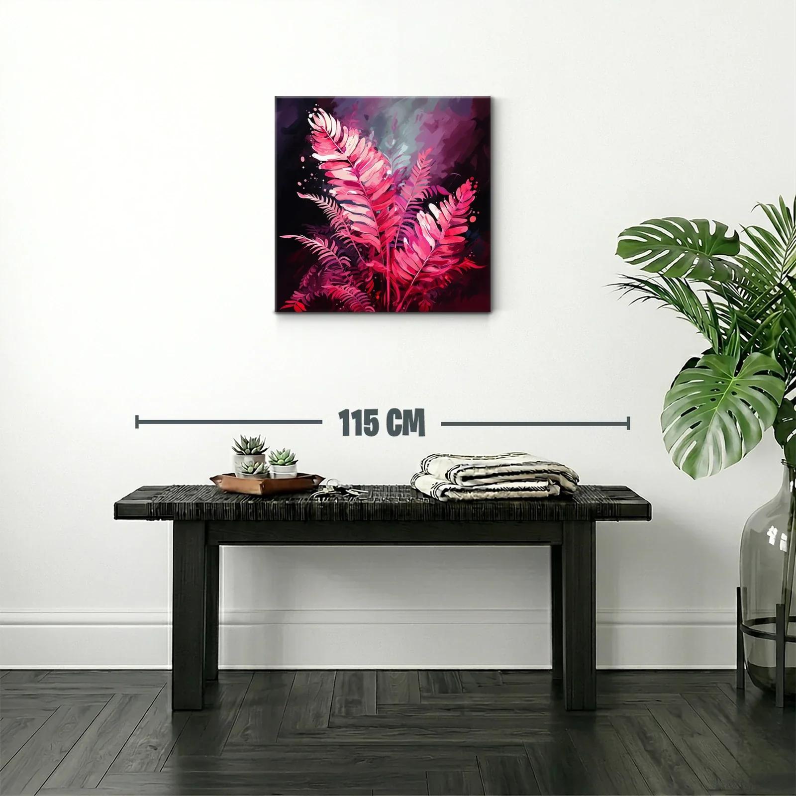 Elegancia vibrante con hojas en tonos rosa y fucsia — miniatura 2