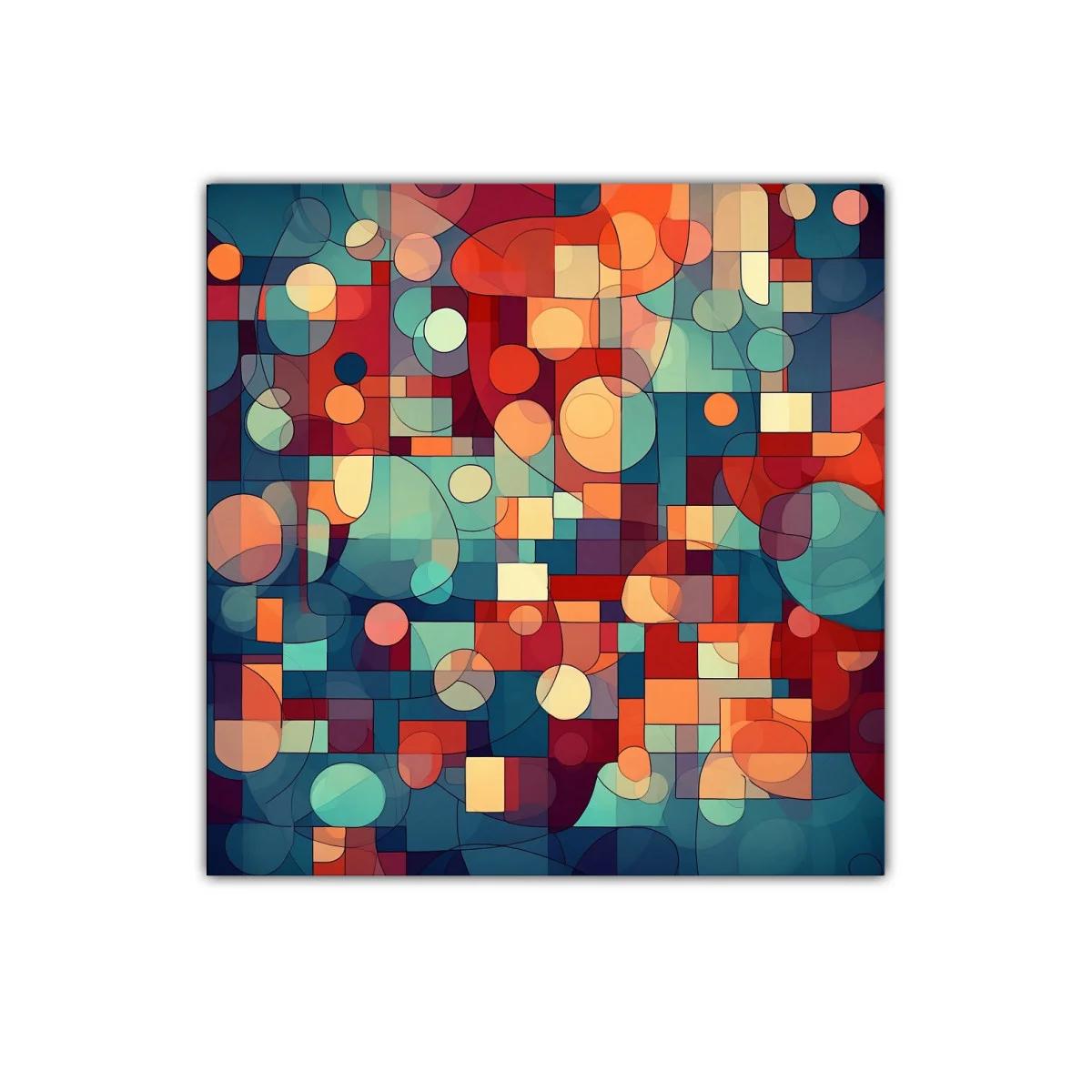 Composición abstracta de formas y colores vibrantes — miniatura 1