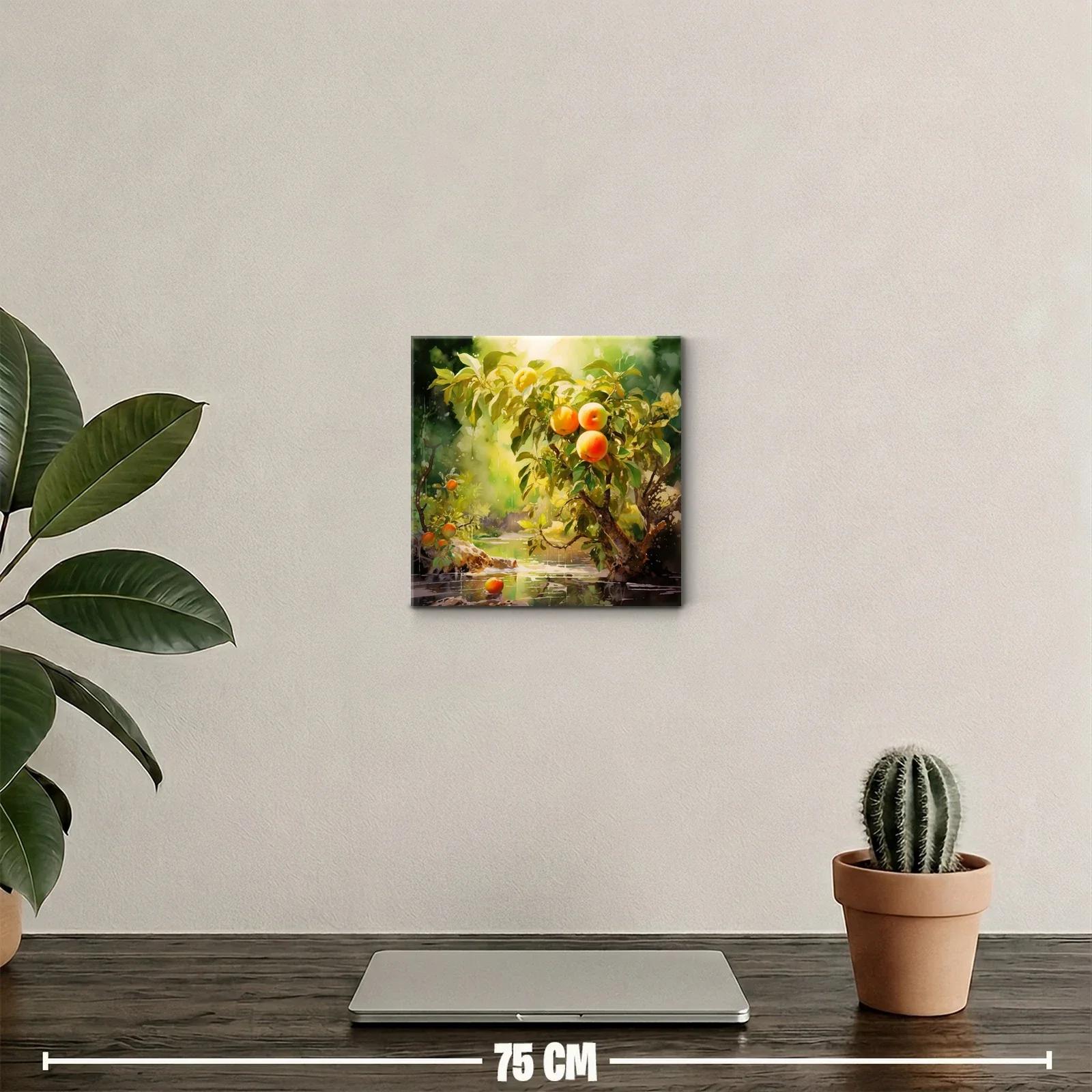 Cuadro decorativo de frutas maduras en jardín luminoso — miniatura 2