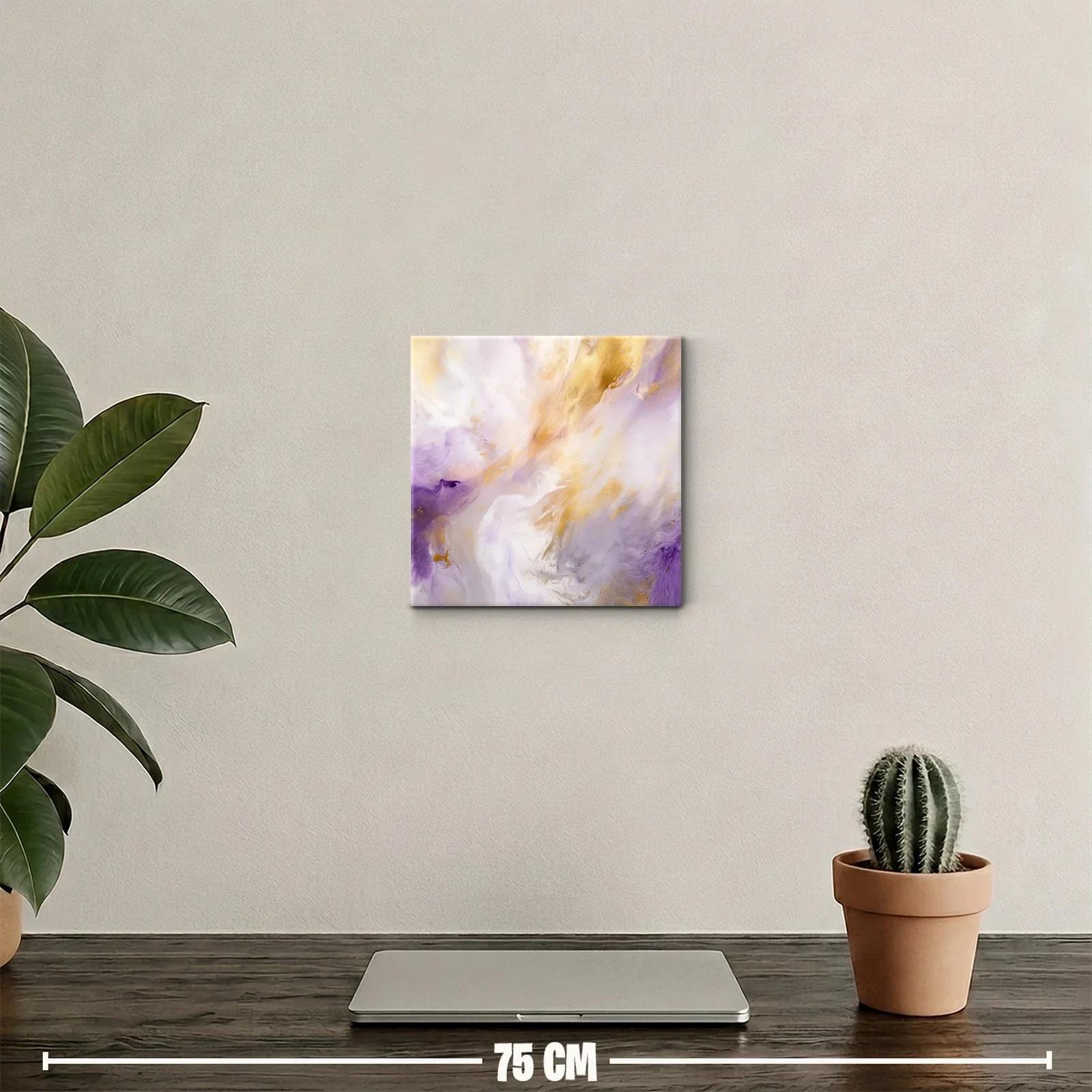 Abstracción luminosa en tonos malva y dorado elegante — miniatura 2