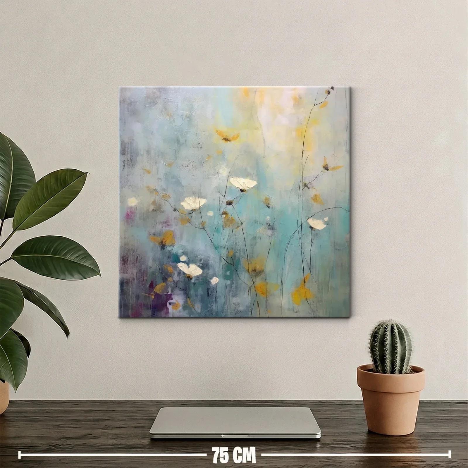 Cuadro floral abstracto en tonos suaves y relajantes — miniatura 2