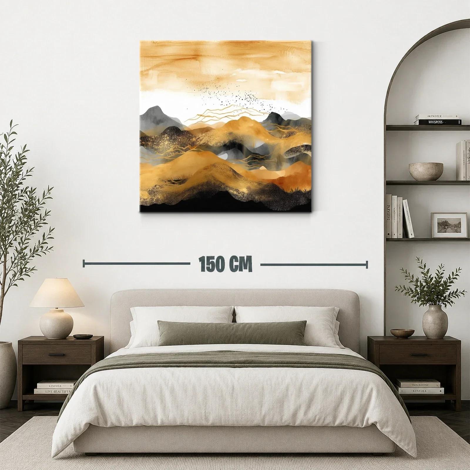 Paisaje abstracto en tonos tierra y negros cálidos — miniatura 3