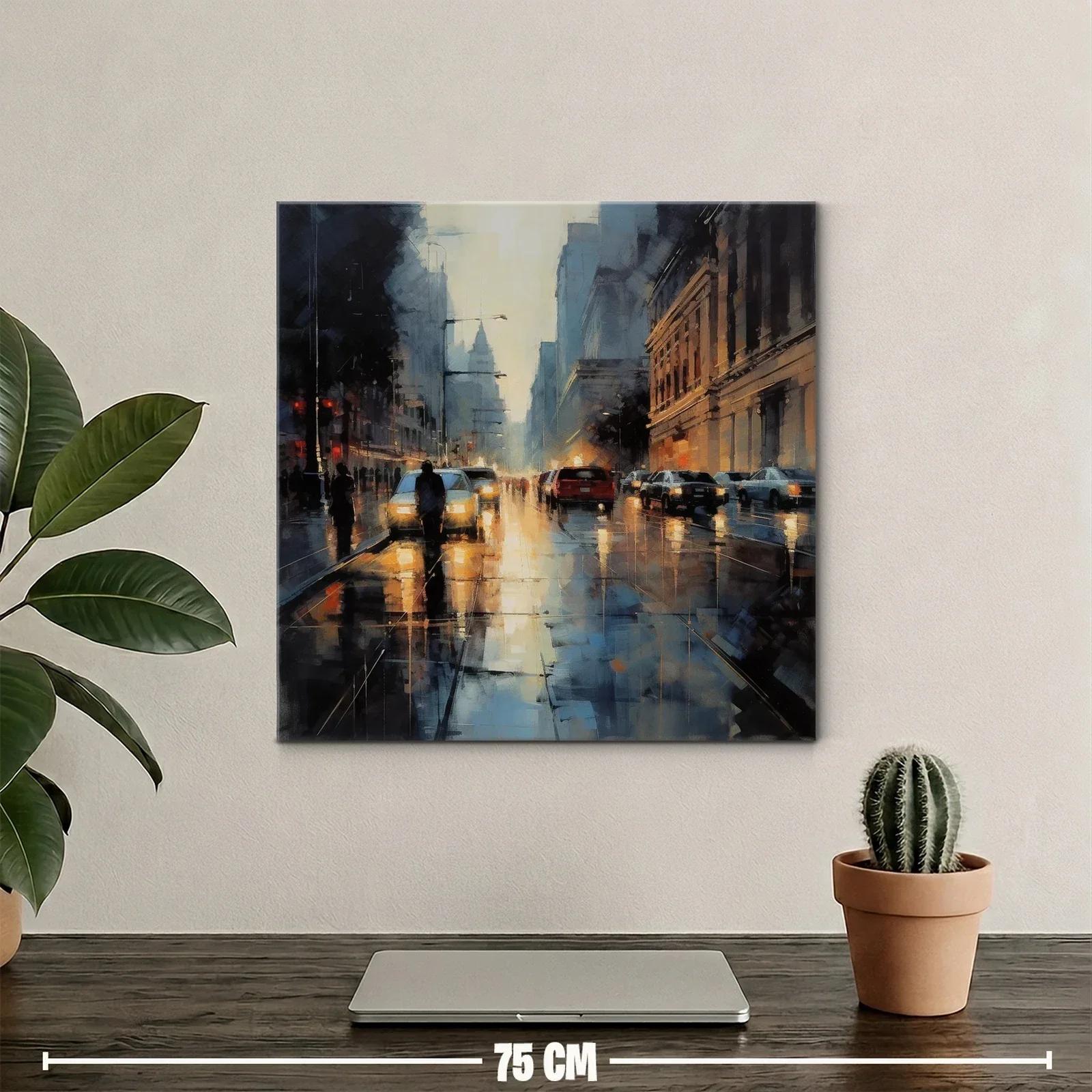 Atardecer urbano con reflejos de luz y movimiento — miniatura 2