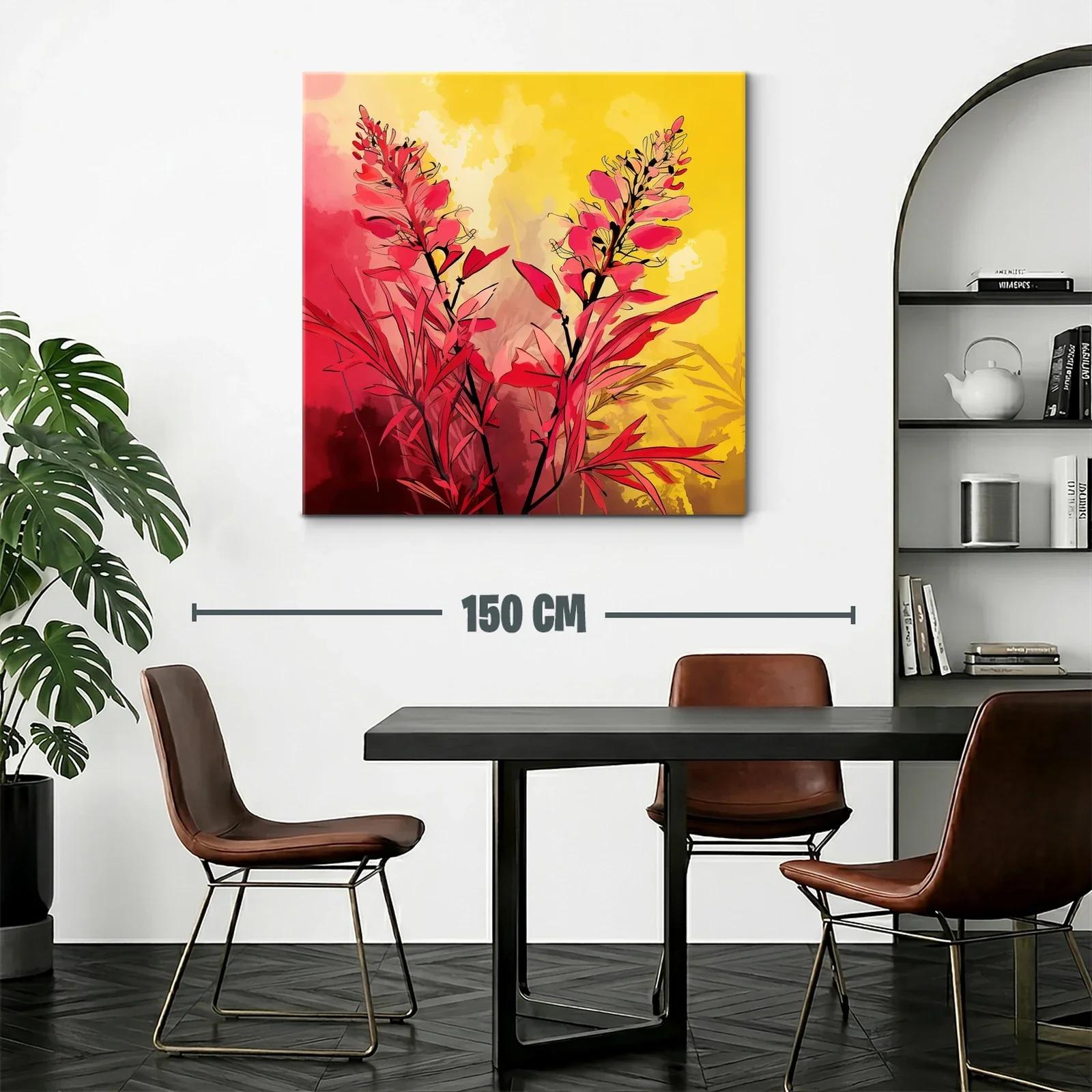 Florales vibrantes en tonos rojos y amarillos cálidos — miniatura 2
