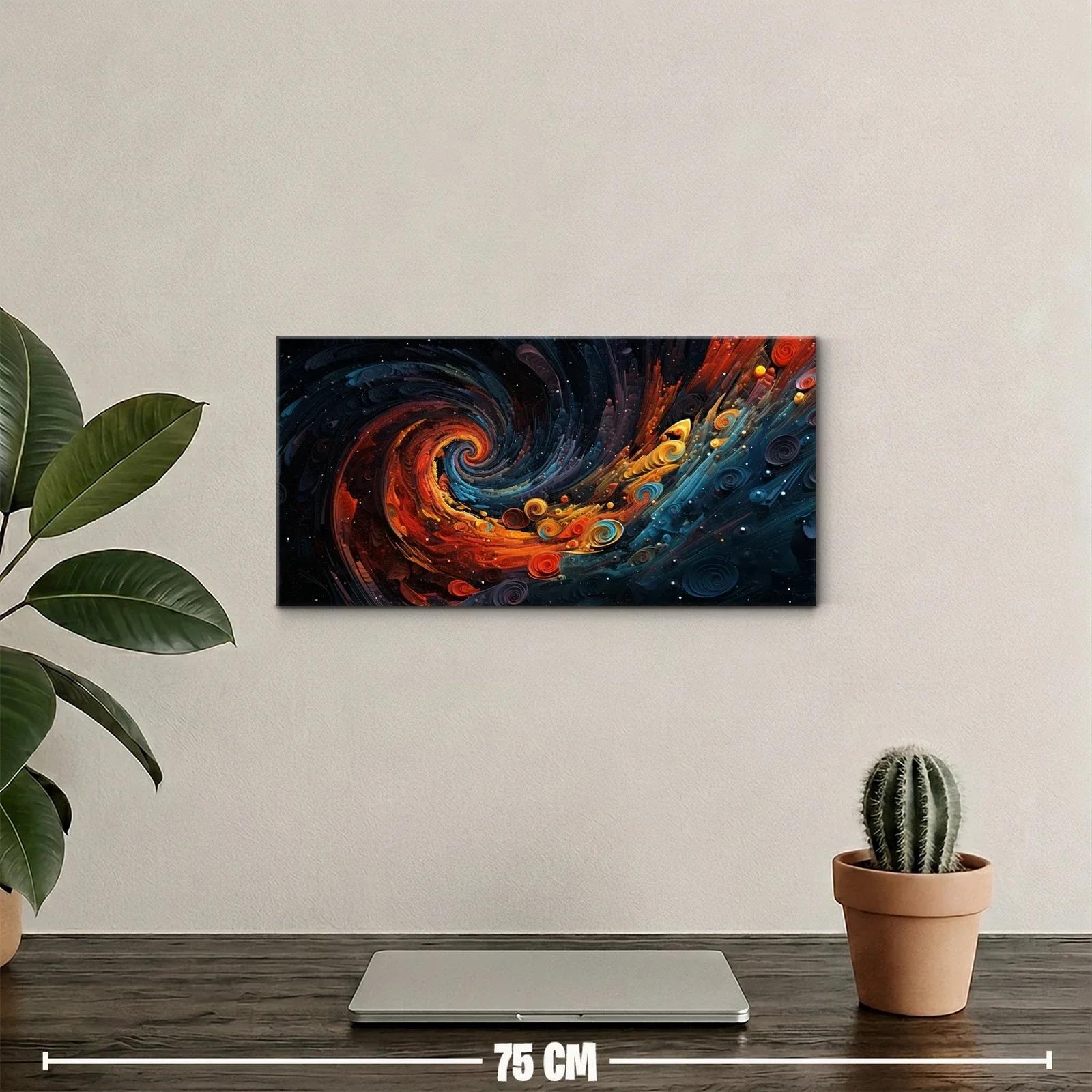 Cuadro espiral cósmica con vórtice de color — miniatura 2