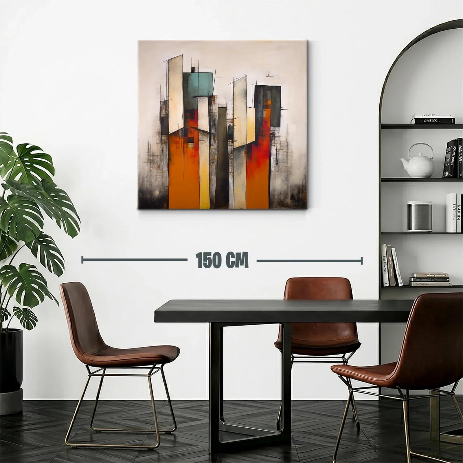 Composición abstracta con formas geométricas y tonos cálidos — miniatura 2